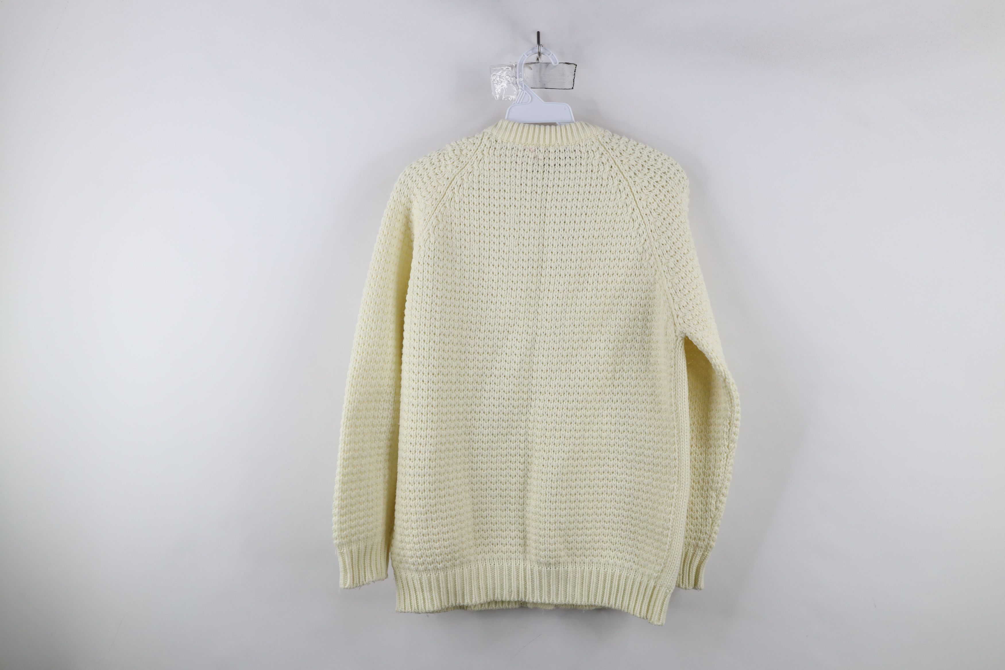 Vintage Vintage 60s 70s Streetwear Fisherman Knit Cardigan Sweater Size M / US 6-8 / IT 42-44 - 11 Thumbnail