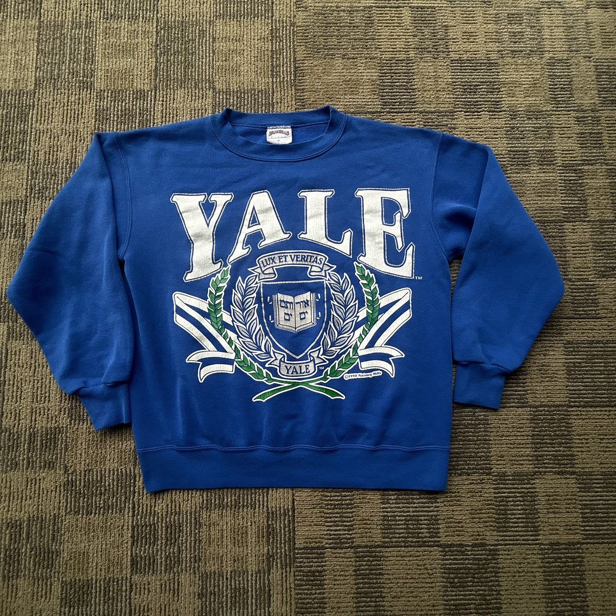 Nutmeg Vintage 90’s Yale University Blue Spell-Out Crewneck Size M / US 6-8 / IT 42-44 - 1 Thumbnail