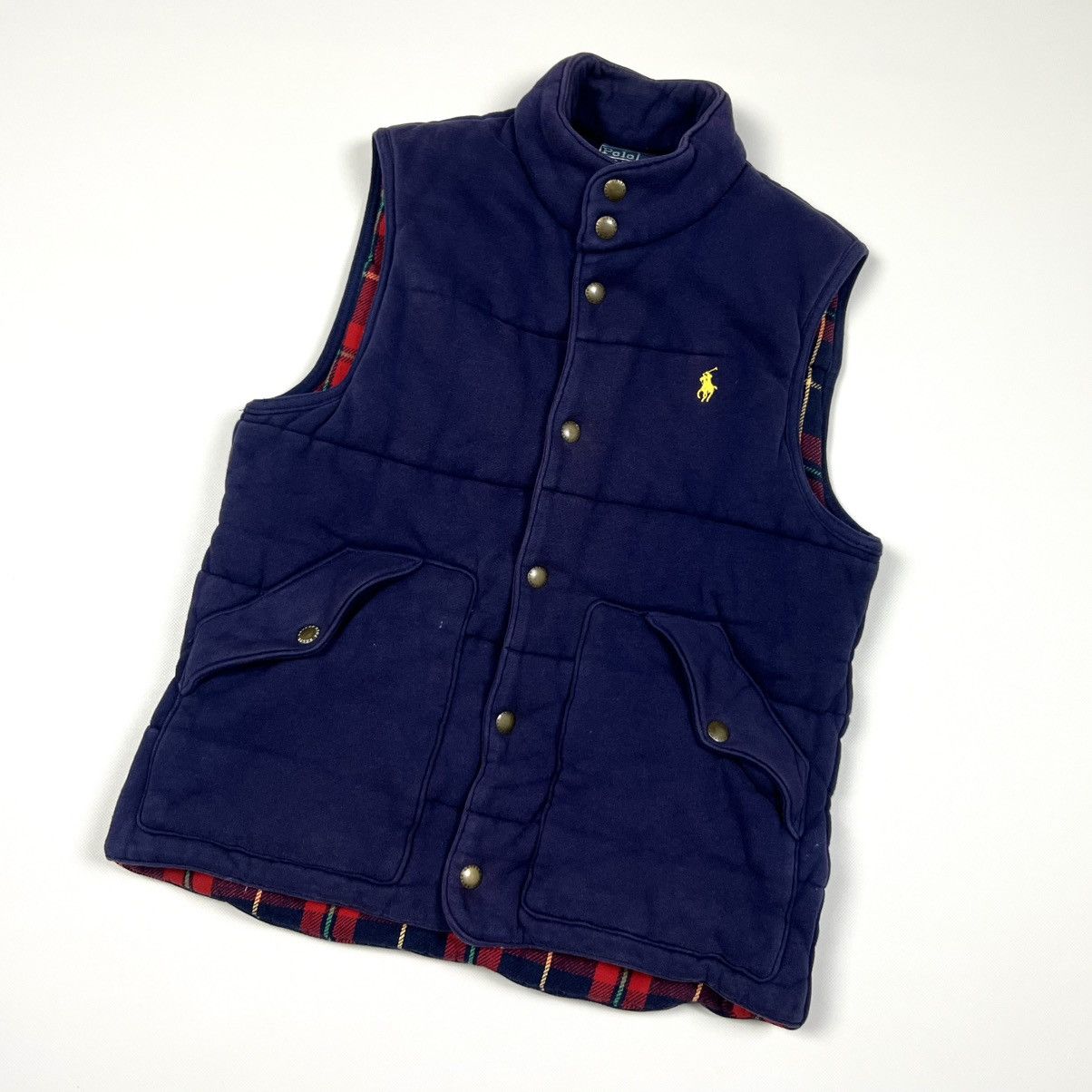 Polo Ralph Lauren × Ralph Lauren × Vintage Vintage Polo Ralph Lauren Blue Cotton Y2k Faded Vest Size S Size US S / EU 44-46 / 1 - 4 Thumbnail
