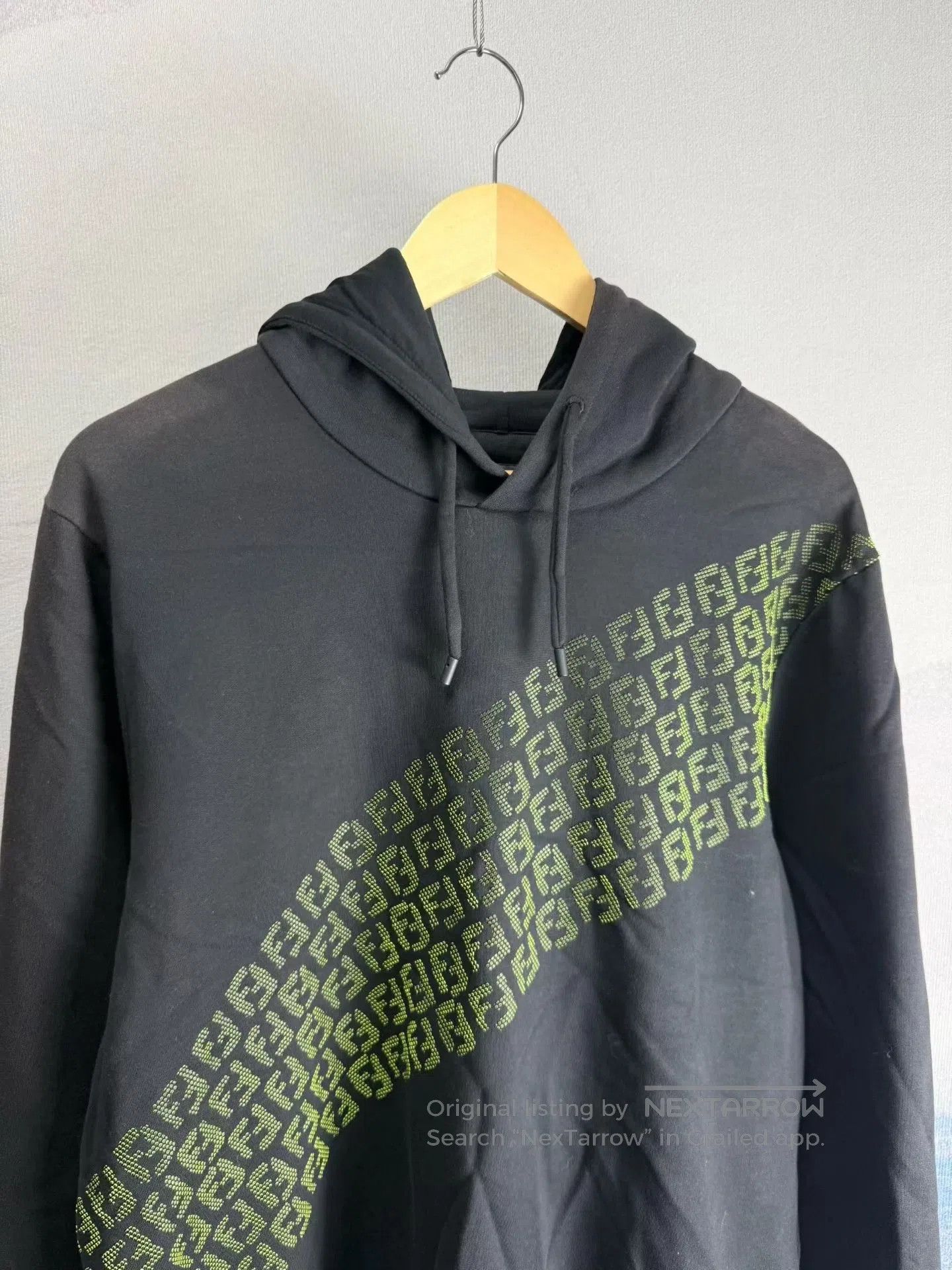 Fendi FENDI Black Twill All-Over Print Hoodie| Size US L / EU 52-54 / 3 - 3 Thumbnail