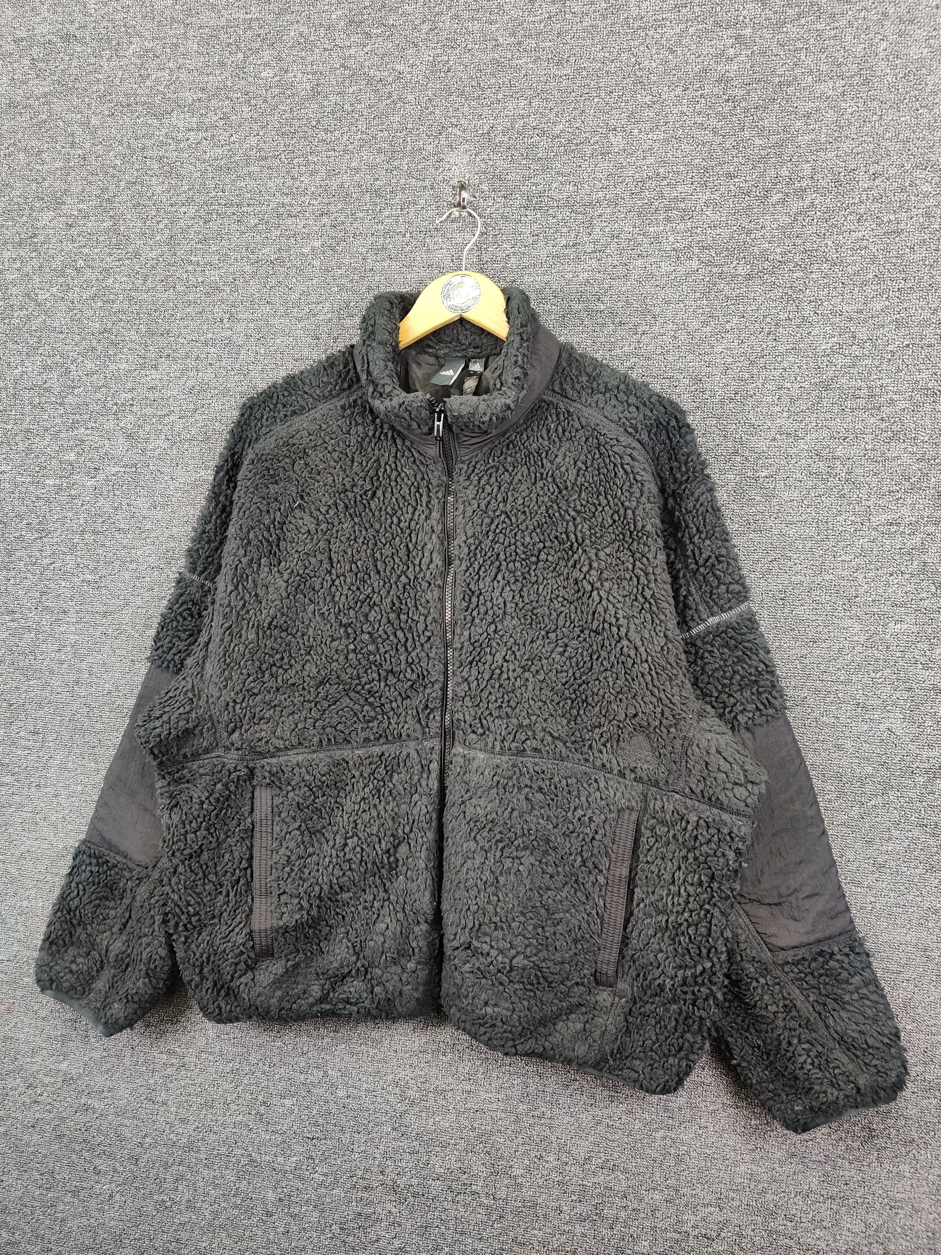 Adidas Vintage Adidas Three Stripes Fleece Jacket Size US L / EU 52-54 / 3 - 2 Thumbnail