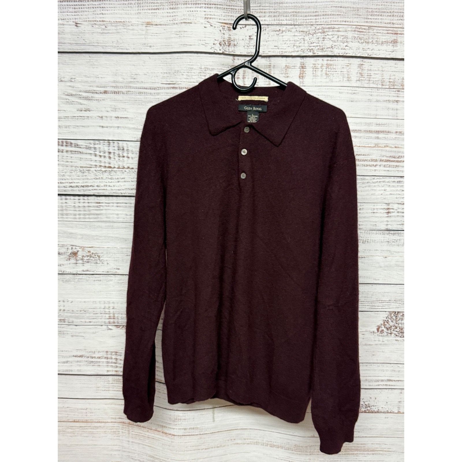 Other Glen Royal Sweater L Cashmere Pullover Collared Soft Knit Size US L / EU 52-54 / 3 - 1 Thumbnail