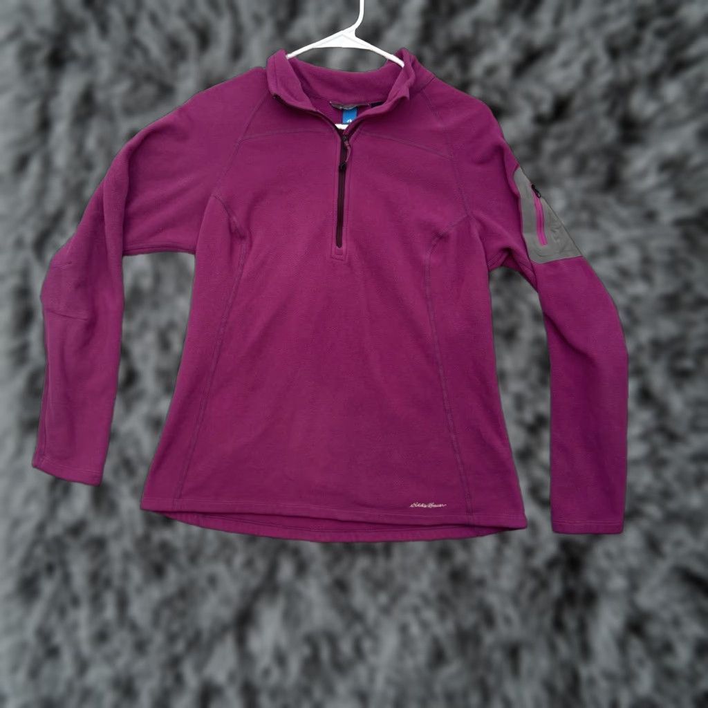 Eddie Bauer Eddie Bauer Fleece Jacket Sz Large Polartec First Ascent Quarter Zip Warm Womens Size L / US 10 / IT 46 - 1 Thumbnail