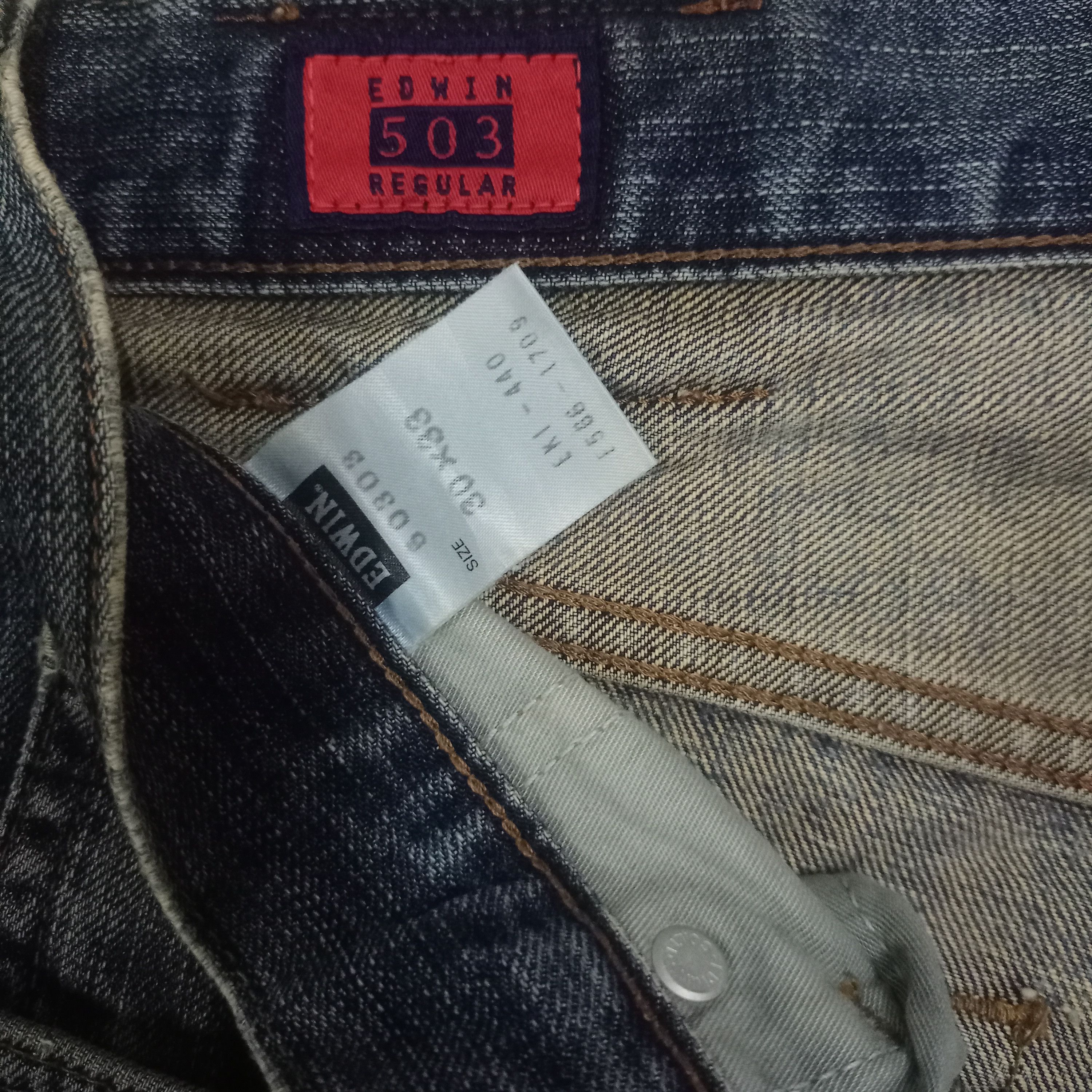 Edwin Vintage Japanese Edwin 503 Mud Wash Baggy Jeans Size US 31 - 9 Thumbnail