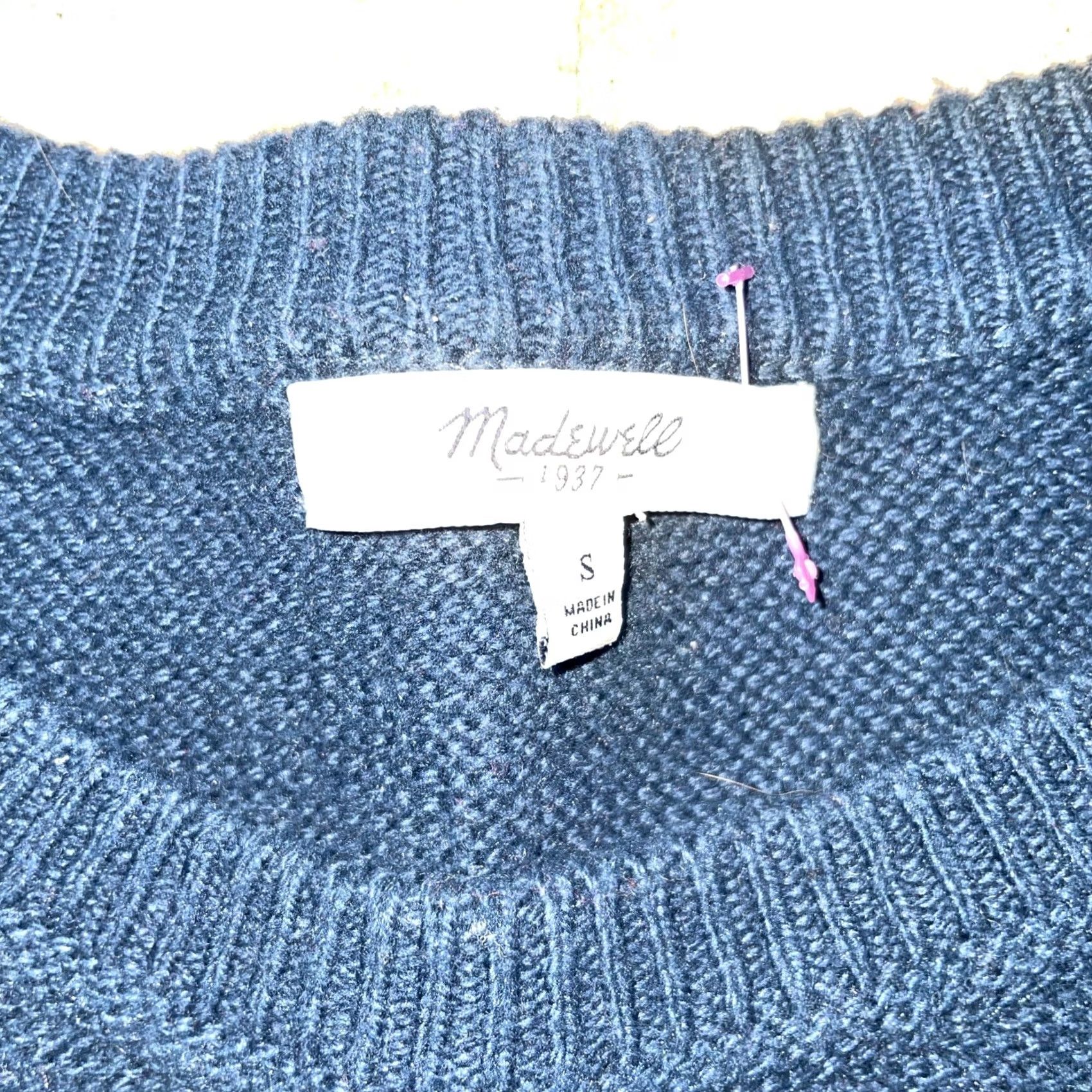 Madewell Madewell Blue Crew Neck Sweater Womens S Size S / US 4 / IT 40 - 3 Thumbnail