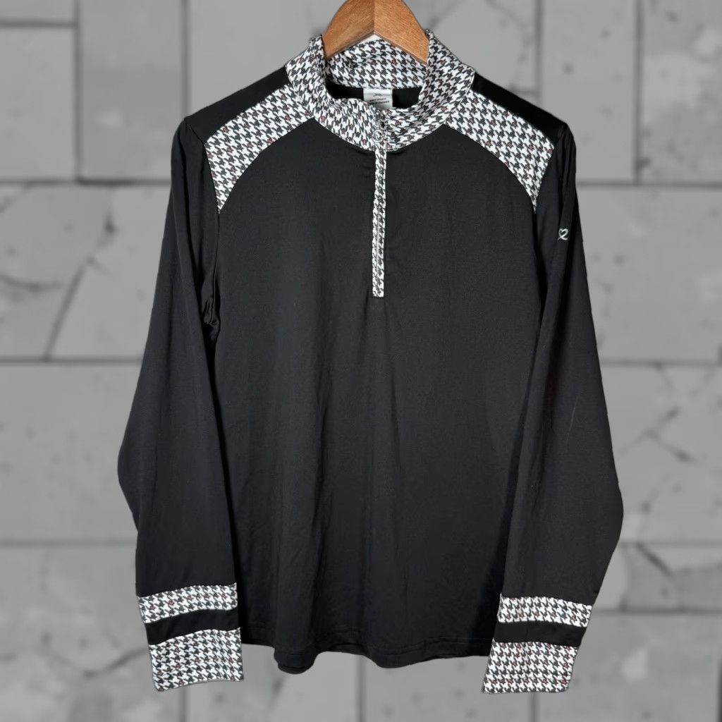 Black Halo VINTAGE Daily Sports Women's Golf Pullover Half Zip Athletic Activewear Size L Black Size L / US 10 / IT 46 - 1 Thumbnail