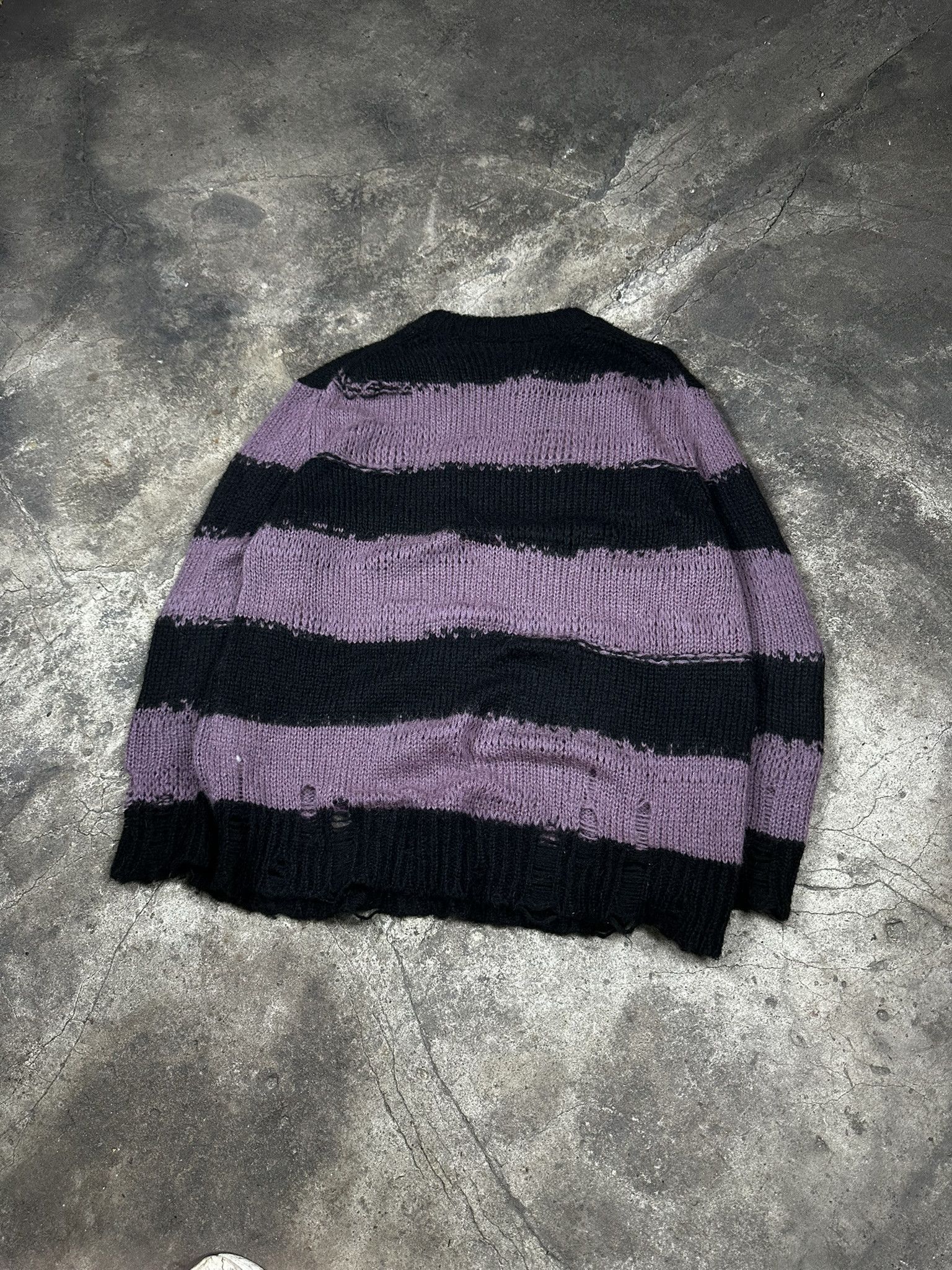 Acne Studios Acne Studios Mohair Distressed Stripped Knit Kurt Cobain Size US M / EU 48-50 / 2 - 4 Thumbnail