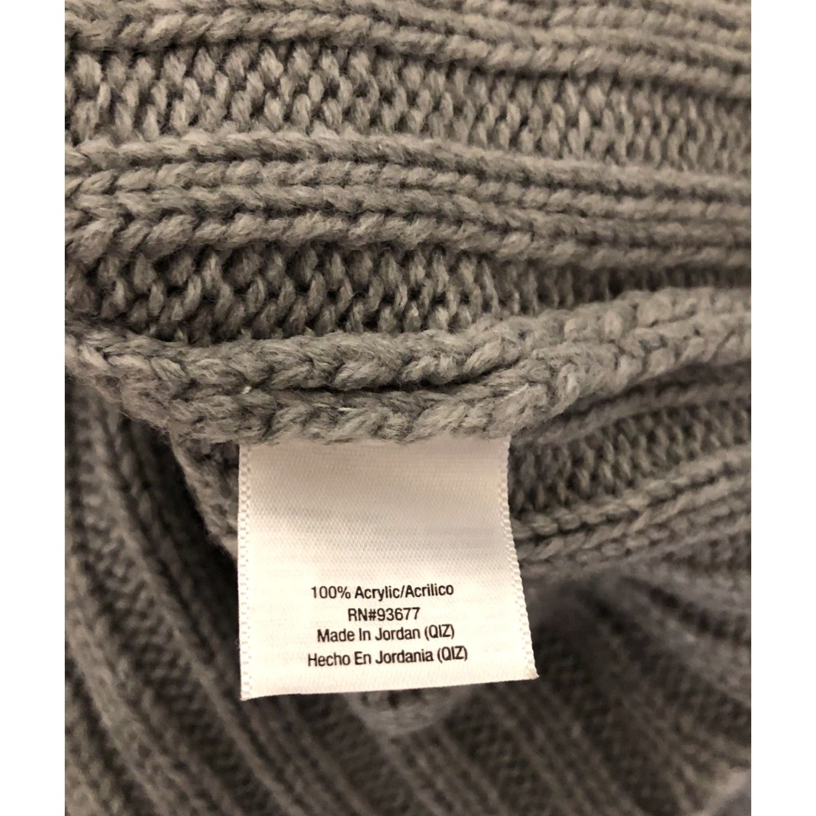 Vintage NWT ANA Crochet Knit Sweater XL Gray Butterfly Sleeves V-Neck CottageCore Size XL / US 12-14 / IT 48-50 - 6 Thumbnail