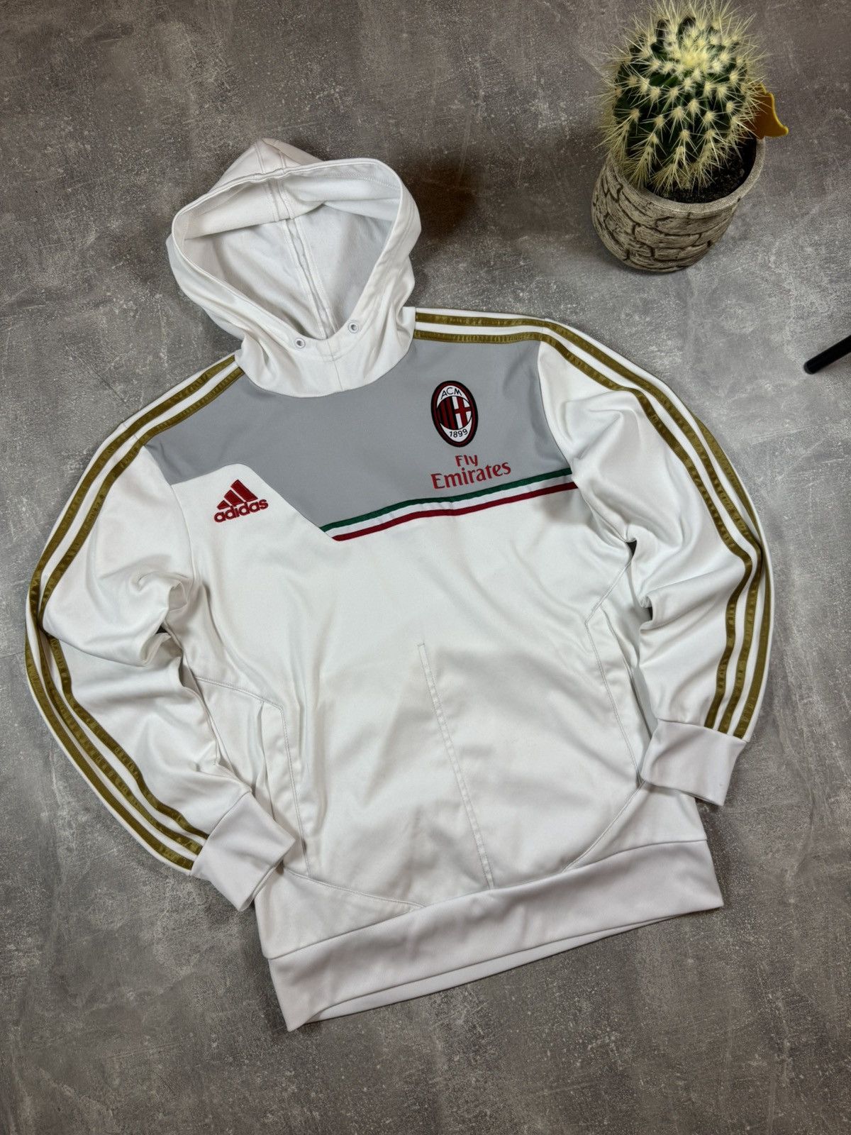 Adidas Vintage Adidas Milan Hoodie Sweatshirt Size US L / EU 52-54 / 3 - 1 Thumbnail