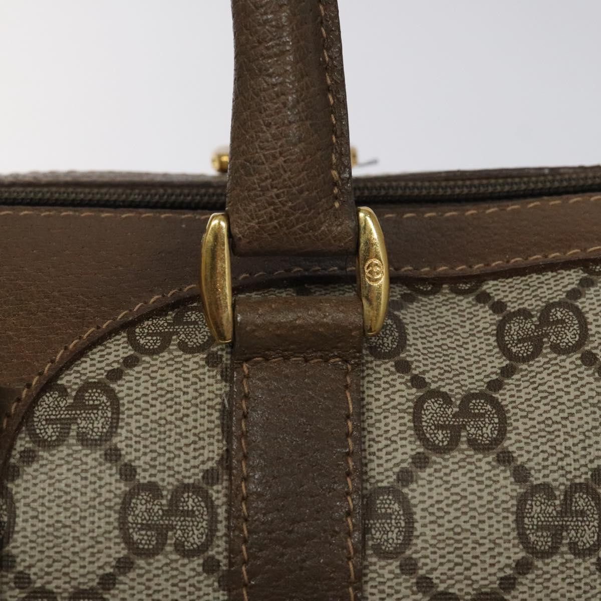 Gucci GUCCI GG Supreme Web Sherry Line Hand Bag Pvc Leather Beige Size ONE SIZE - 15 Thumbnail