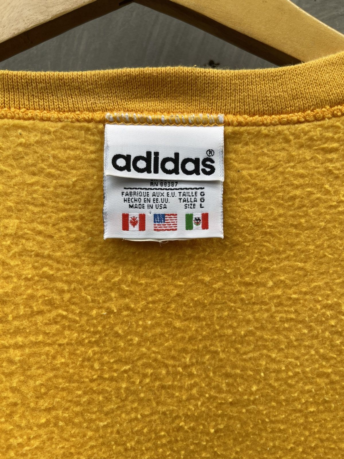 Adidas Adidas Vintage Crewneck Yellow - Rare 90s Look | kanye west Size US L / EU 52-54 / 3 - 5 Thumbnail
