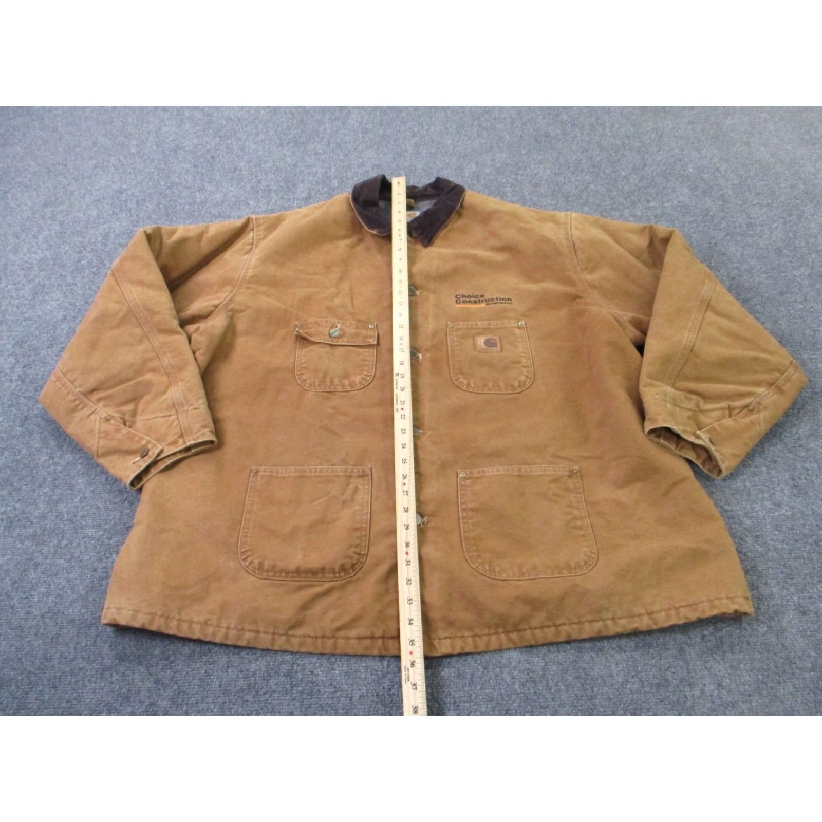 Carhartt VINTAGE Carhartt Jacket Mens 2XL Brown Cotton Canvas Lined Thermal Wind-Resistant Pockets Outdoors Coat Size US XXL / EU 58 / 5 - 3 Thumbnail