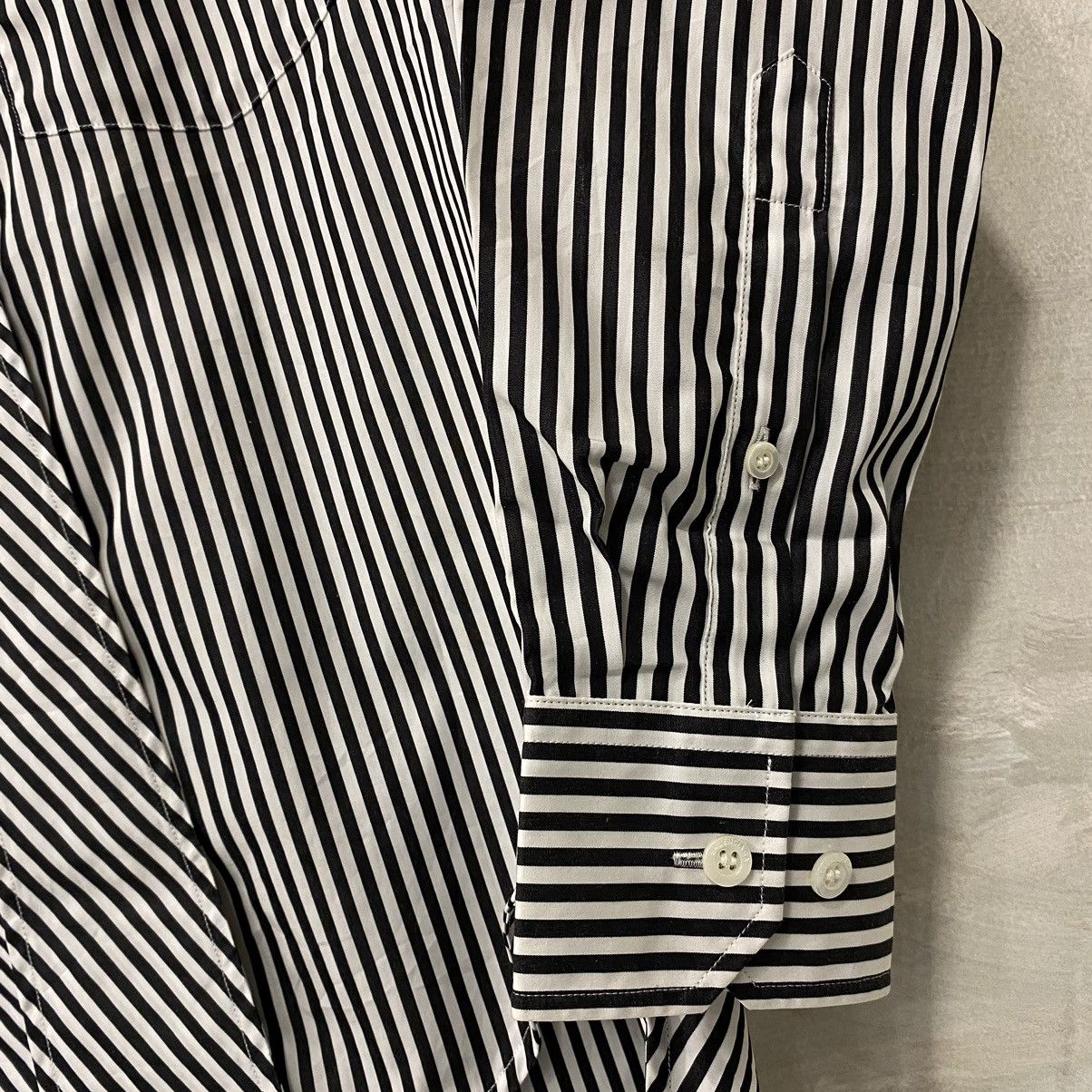 Balenciaga Balenciaga - Logo Striped Poplin Shirt Size XXS / US 00 / IT 34 - 8 Thumbnail