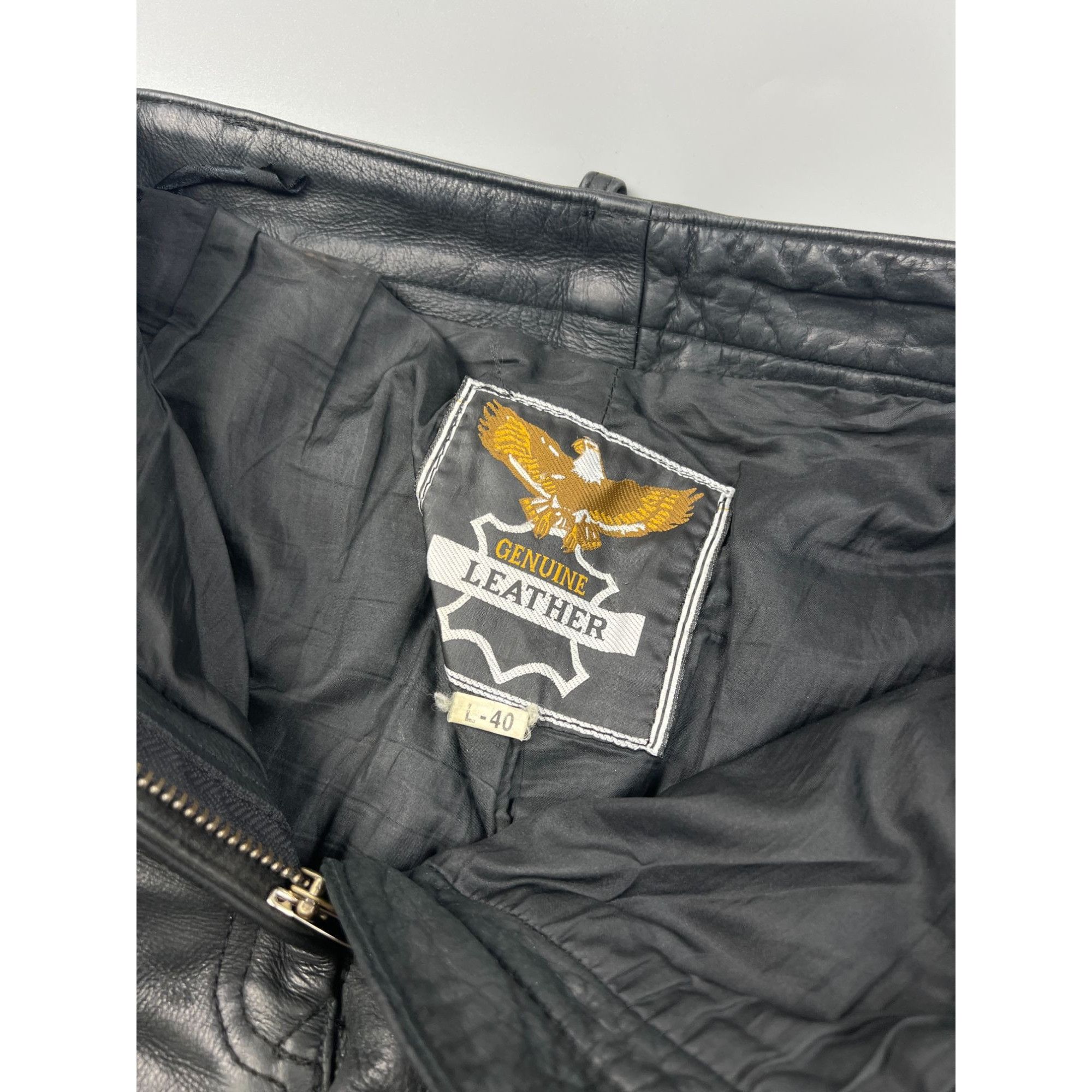 Vintage Vintage Leather Biker Pants (Y0747) Size US 32 / EU 48 - 8 Thumbnail