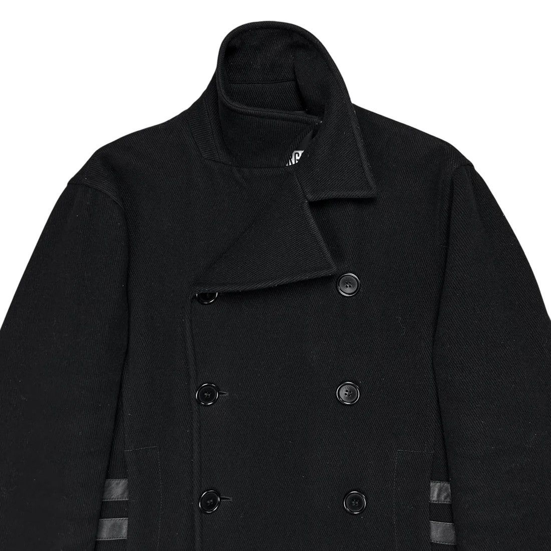 Dirk Bikkembergs Dirk Bikkembergs Leather Striped Caban Coat Size US L / EU 52-54 / 3 - 5 Thumbnail