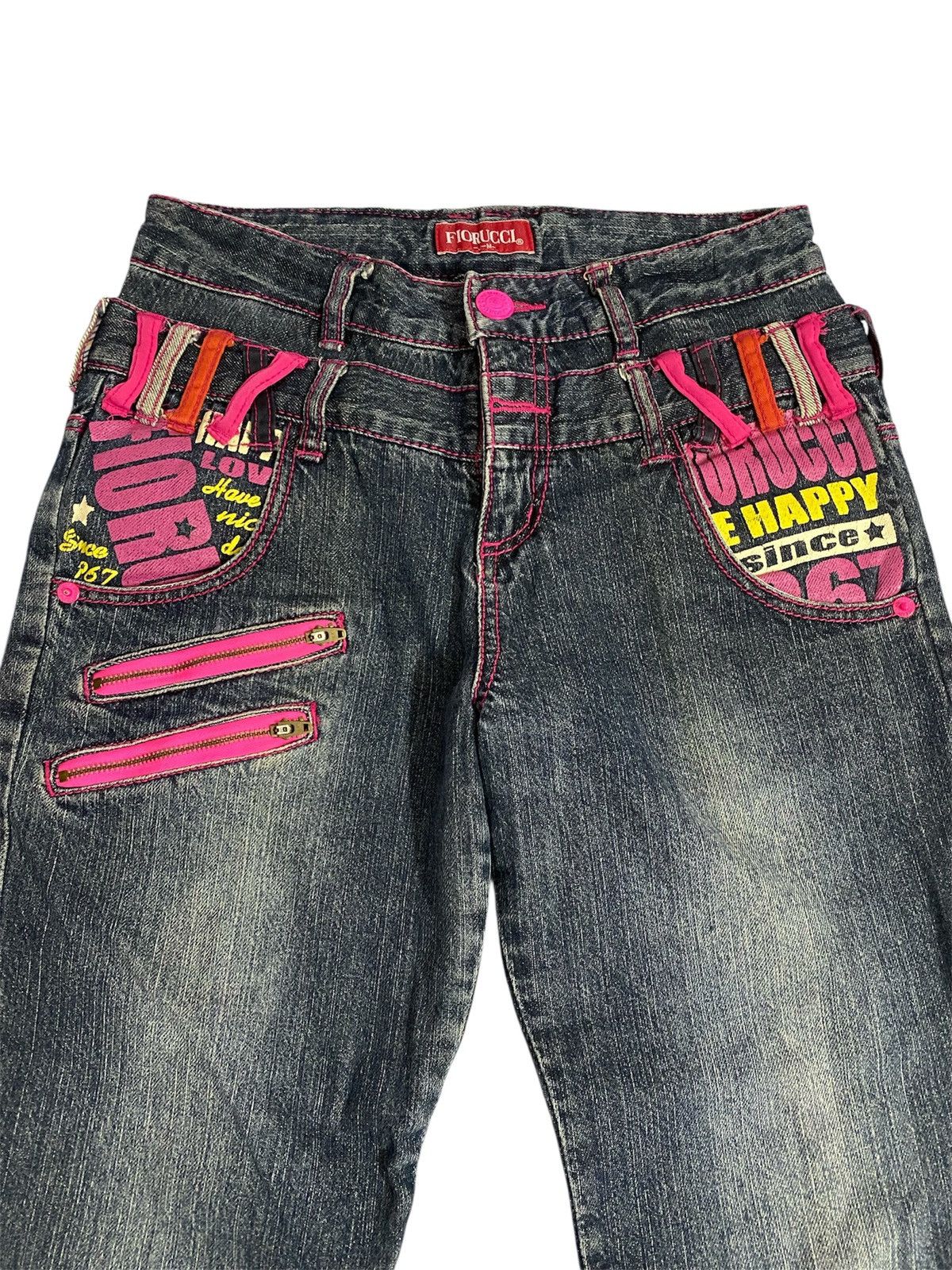 Fiorucci Fiorucci Japan Y2K Graphic Jeans Size 30" / US 8 / IT 44 - 3 Thumbnail