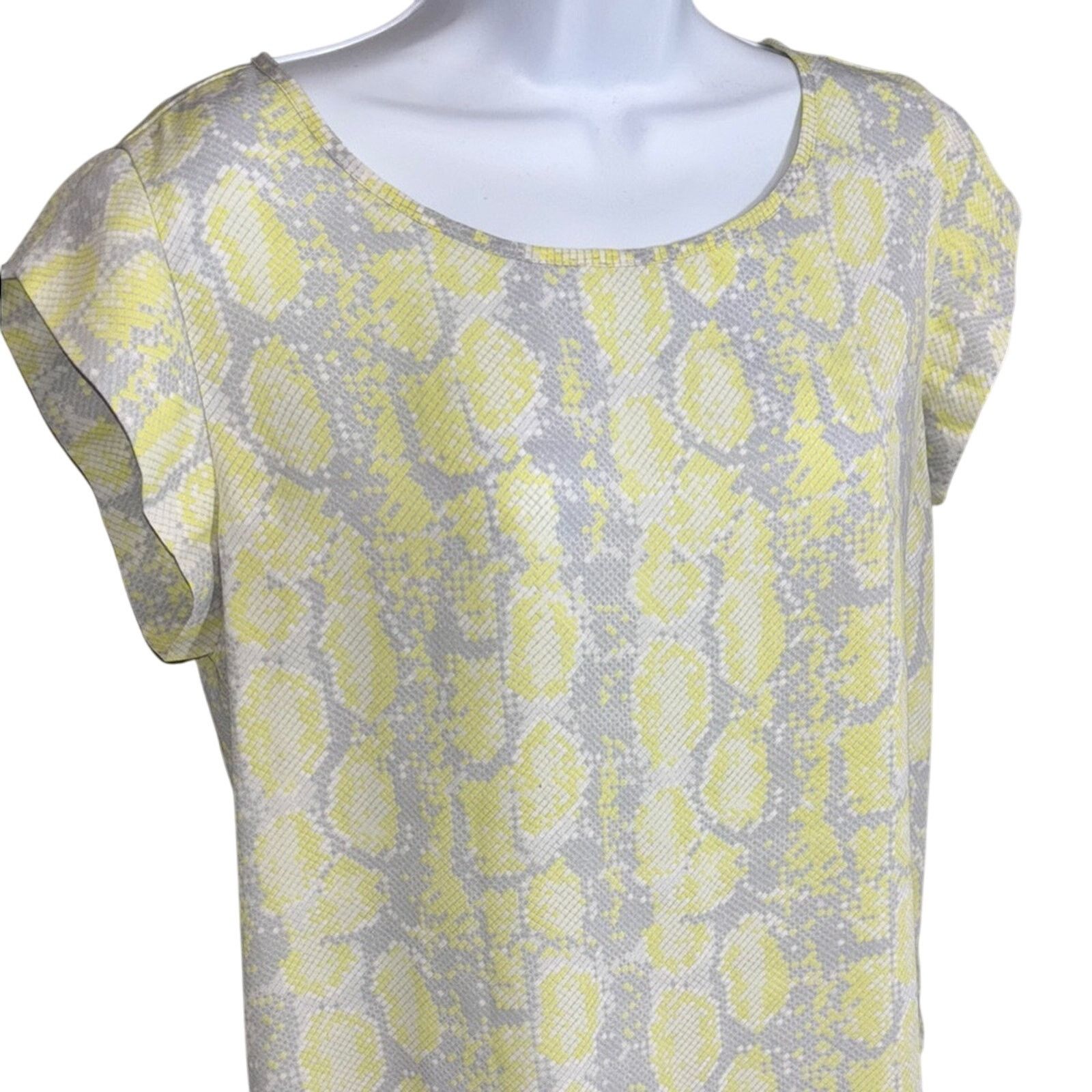 Rachel Zoe Yellow Snake Print Women's Top Size Medium Size M / US 6-8 / IT 42-44 - 2 Thumbnail