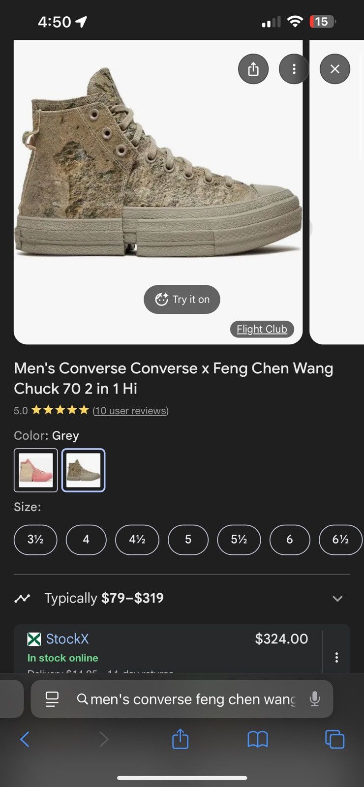 Converse × Feng Chen Wang Converse Converse x Feng Chen Wang Chuck 70 - 2 in 1 Hi Size US 11 / EU 44 - 10 Thumbnail