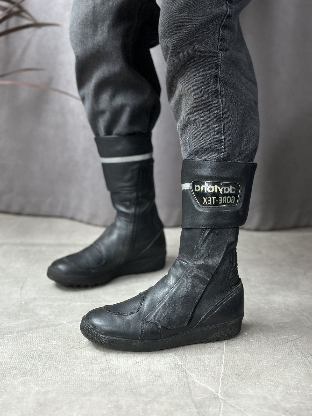 Daytona Vintage Daytona Gore-Tex Leather High Boots Motocycle Harley Size US 9 / IT 39 - 1 Thumbnail