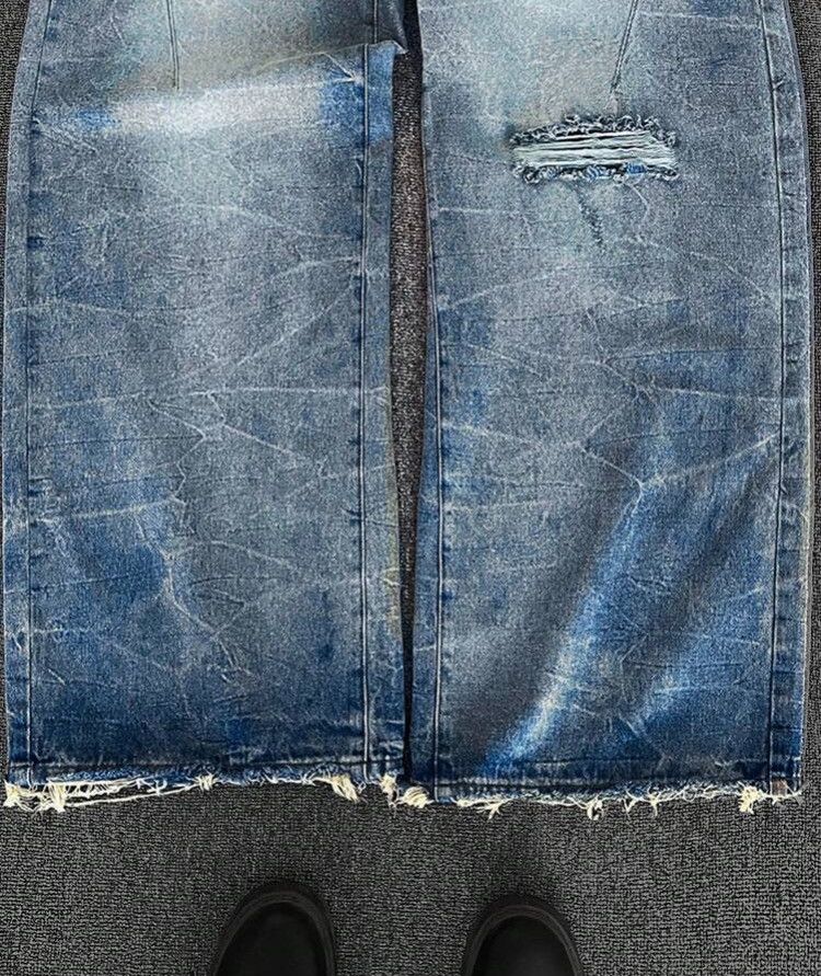 Jean Hikaru x Juri Retro Distressed ripped baggy Jeans Size US 37 - 4 Thumbnail