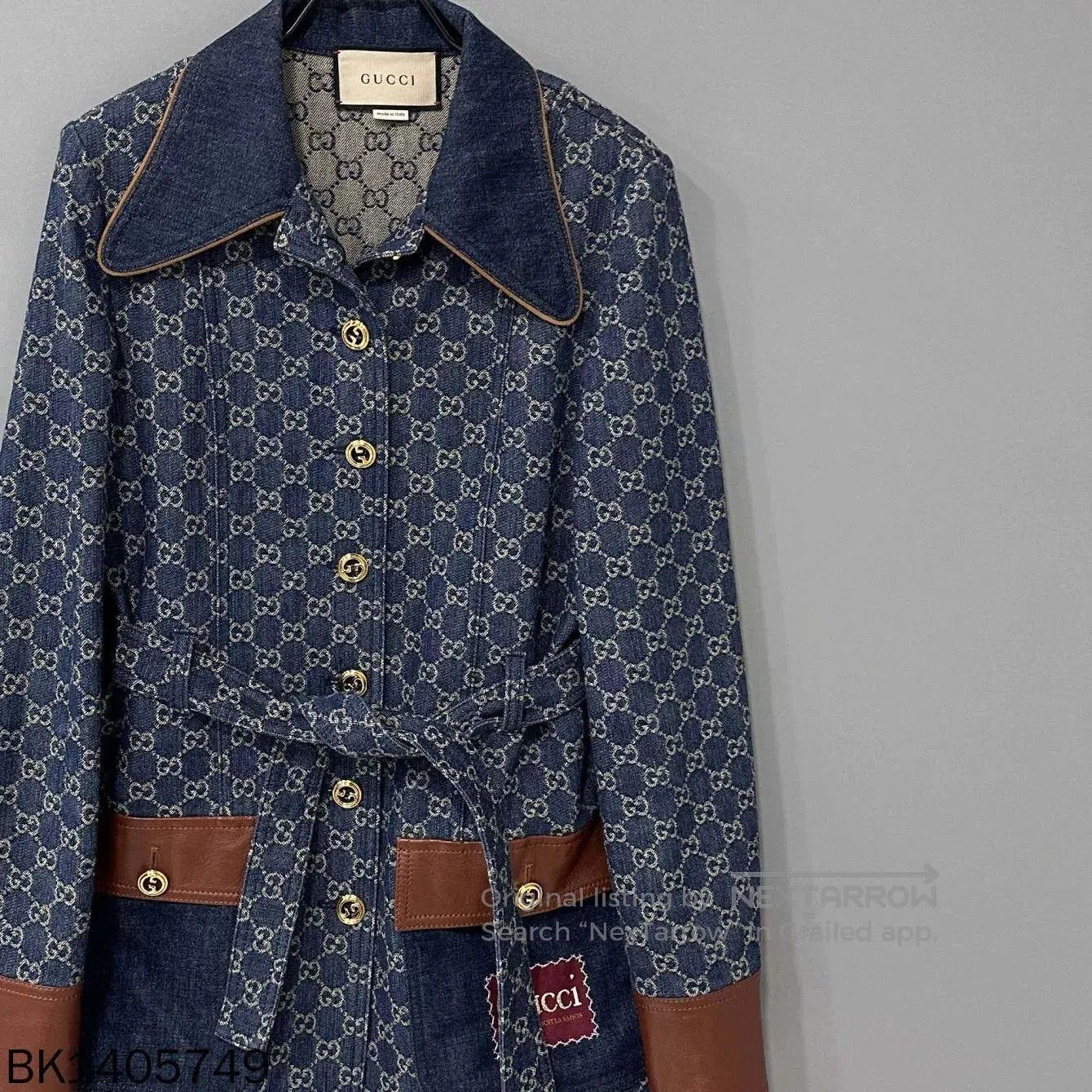 Gucci Gucci Monogram Denim Slim Jacket. Size S / US 4 / IT 40 - 2 Thumbnail