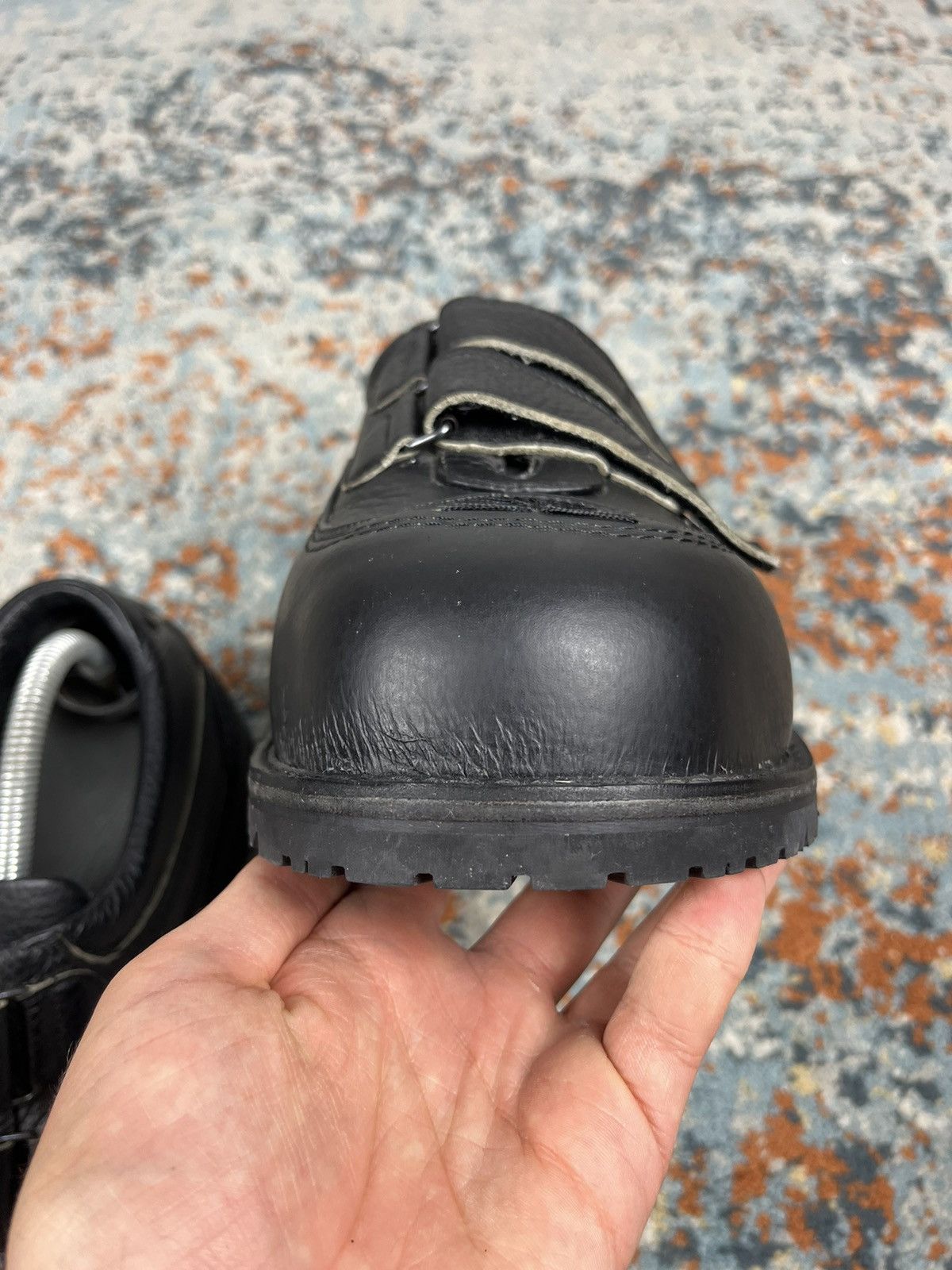 Vintage Vintage y2k Huge Oversized low top boots real leather crazy Size US 7 / EU 40 - 14 Thumbnail