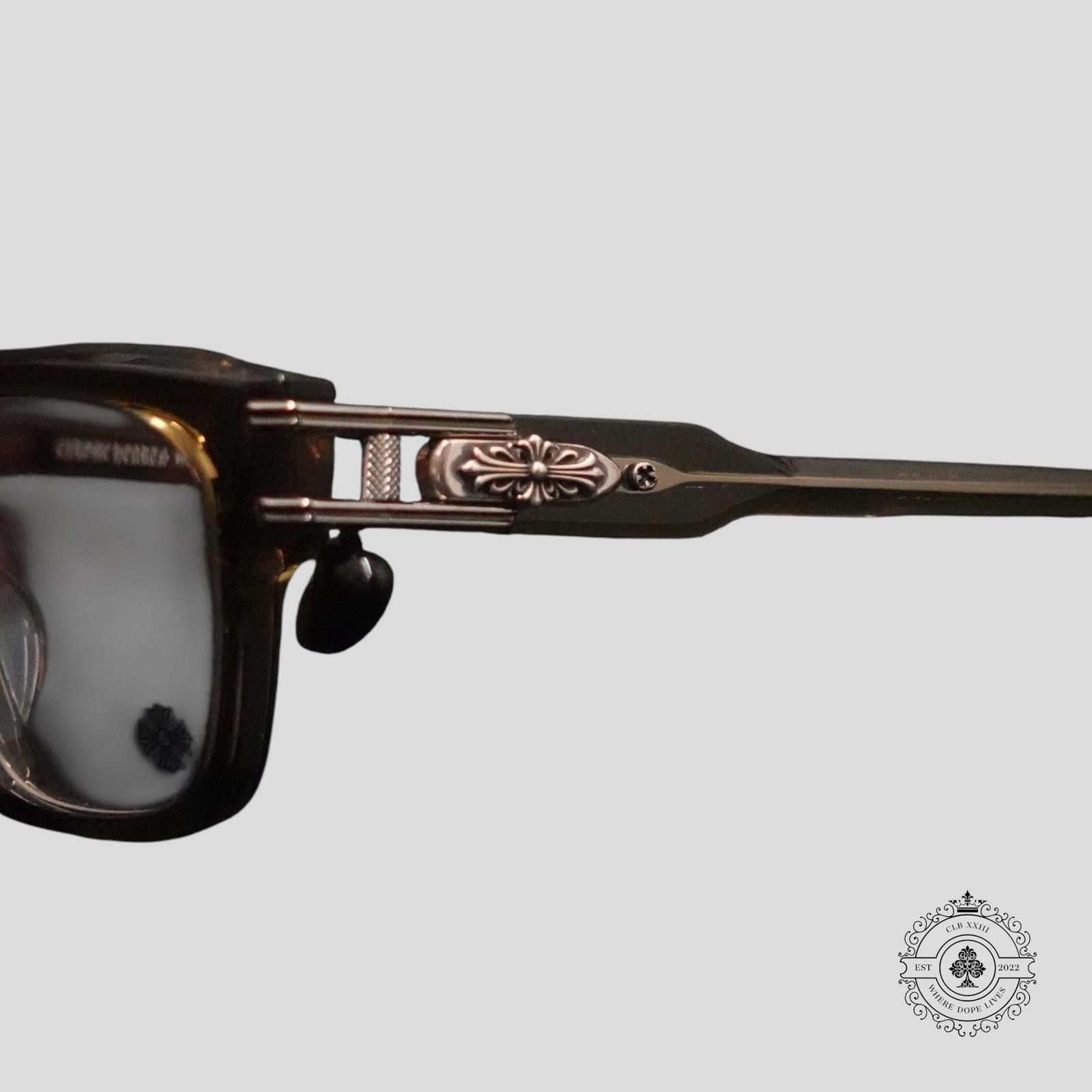 Chrome Hearts Chrome Hearts Bulge Glasses in Olive/Silver Size ONE SIZE - 2 Thumbnail