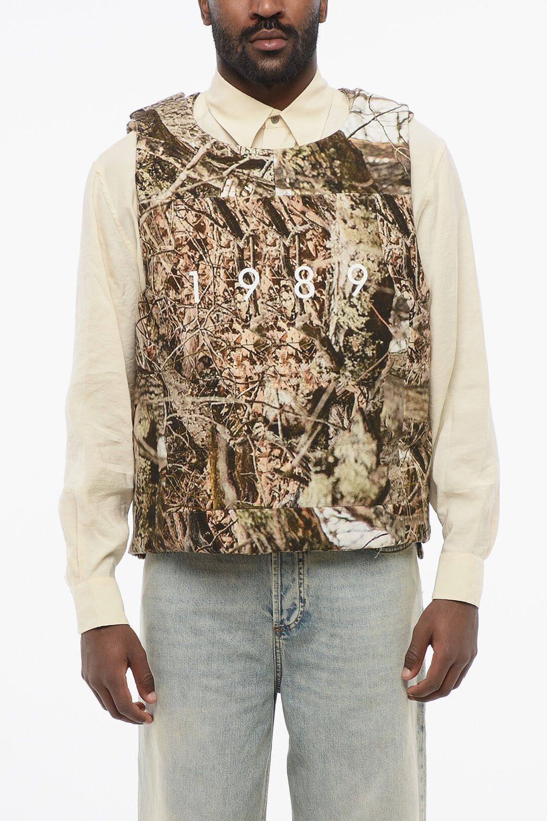 1989 STUDIO og1mm0725 Printed Cotton Camouflage Padded Vest in Brown Size US L / EU 52-54 / 3 - 1 Thumbnail