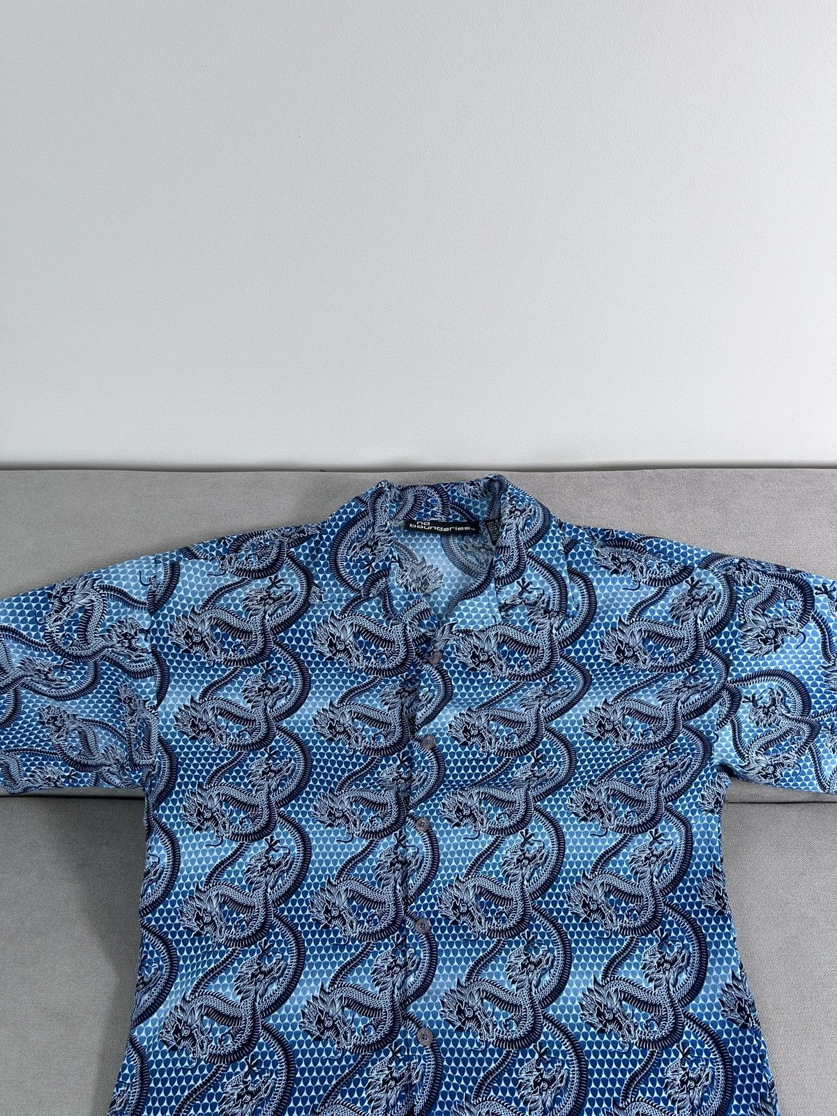 Japanese Brand × Vintage Vintage Dragon Overprint Shirt Short Sleeve Size US S / EU 44-46 / 1 - 3 Thumbnail