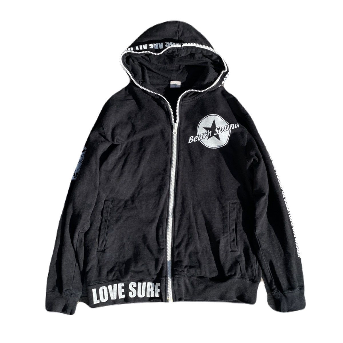 If Six Was Nine 2000s Japanese archive Gyaruo Surf Poem Full-Zip Hoodie Y2K Size US M / EU 48-50 / 2 - 4 Thumbnail