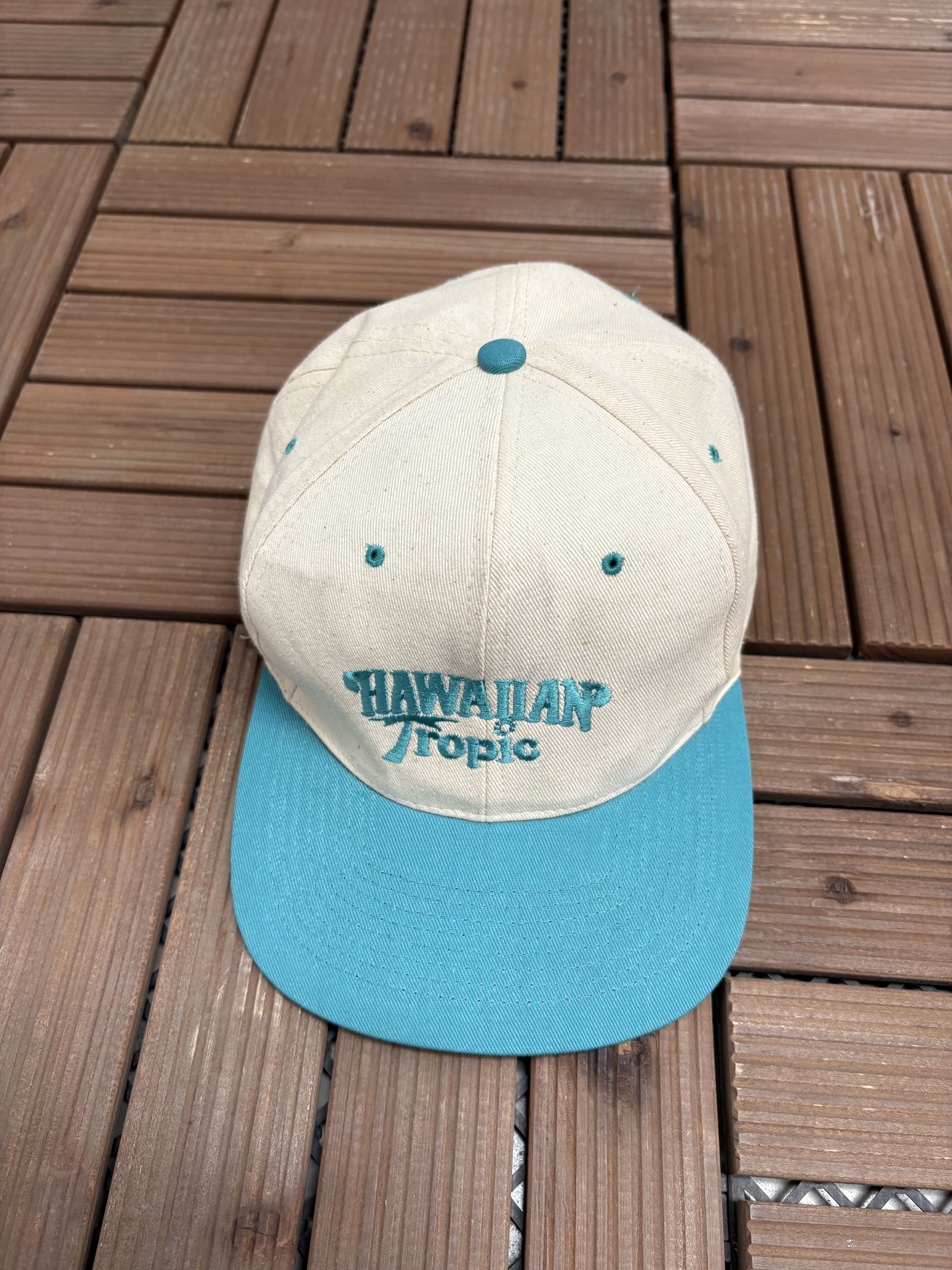 Vintage Hawaiian Tropic Vintage White Snap Back Hat Cap Size ONE SIZE - 1 Thumbnail