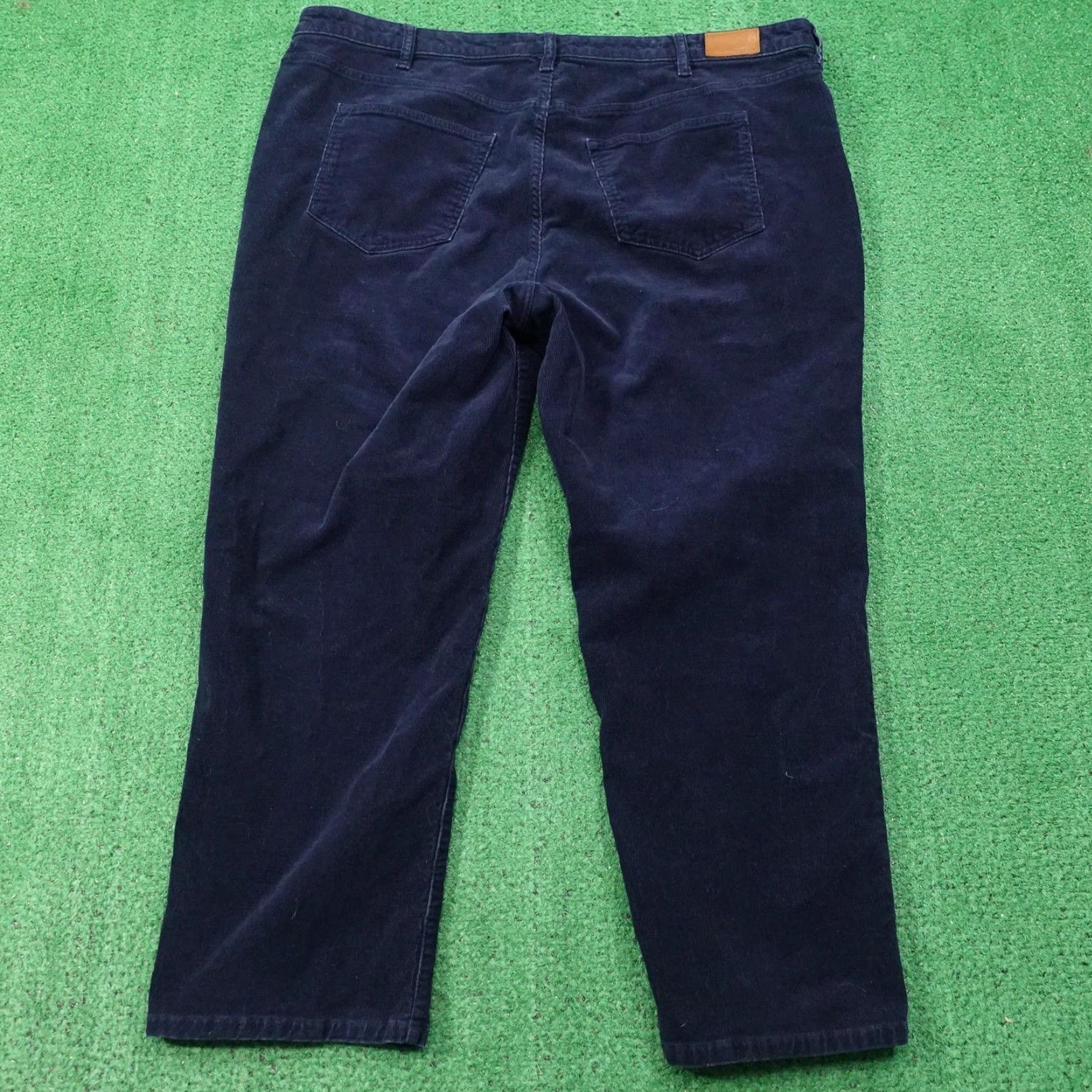 Lands' End Lands' End Pants Womens 20W Blue Corduroy Mid Rise Straight Chino 43x27 Size 42" / US 20 - 4 Thumbnail
