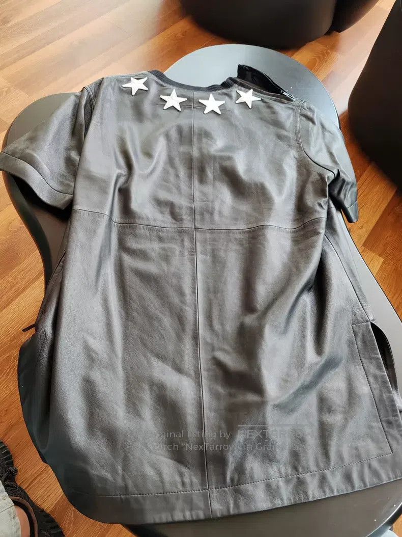 Givenchy Givenchy Grey Lamb Leather Short-Sleeve Shirt Size US S / EU 44-46 / 1 - 3 Thumbnail