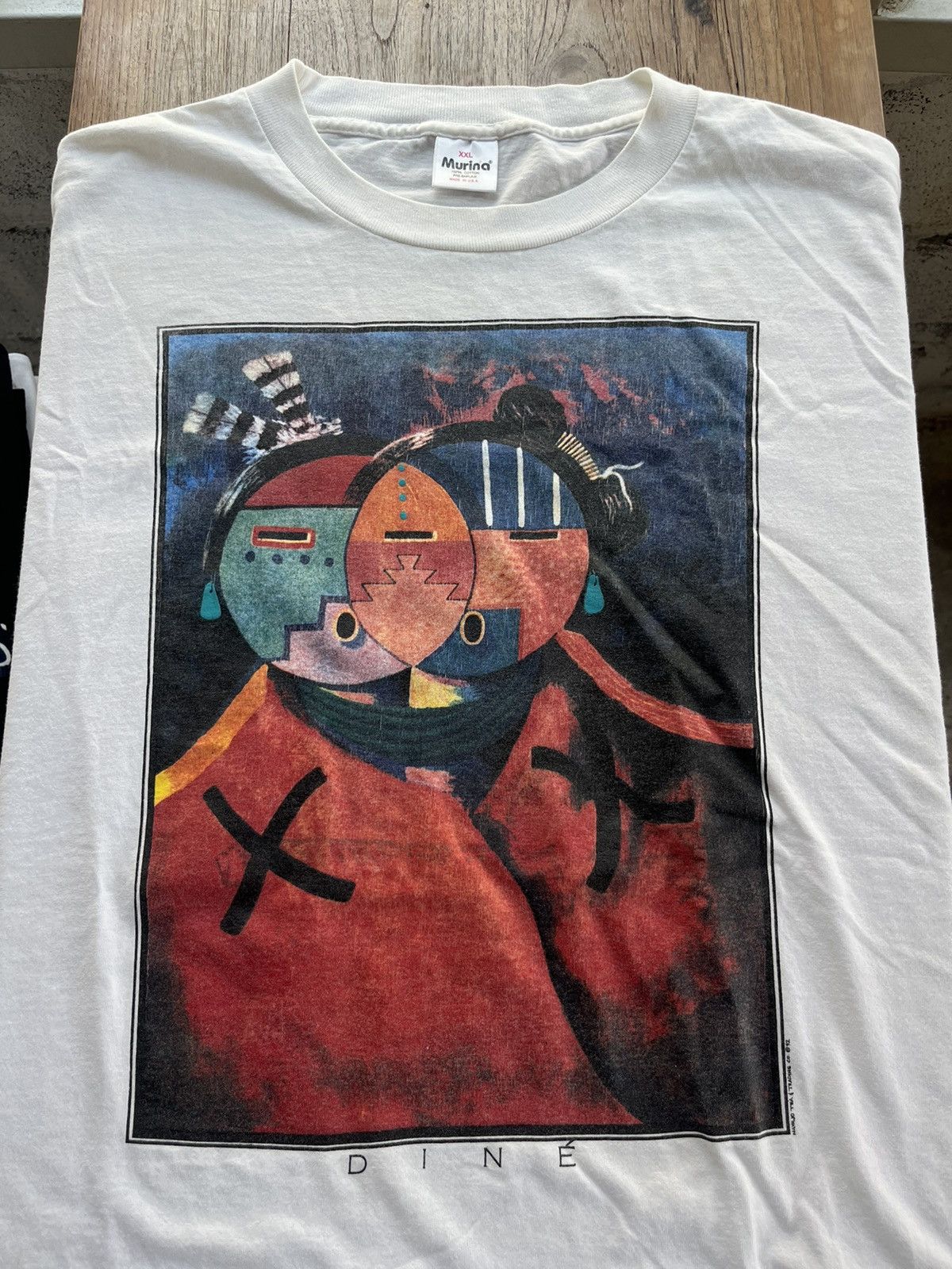 Vintage Vintage DINE NAVAJO TEA 1992’s Plablo Picasso Art Tshirt Size US XXL / EU 58 / 5 - 3 Thumbnail