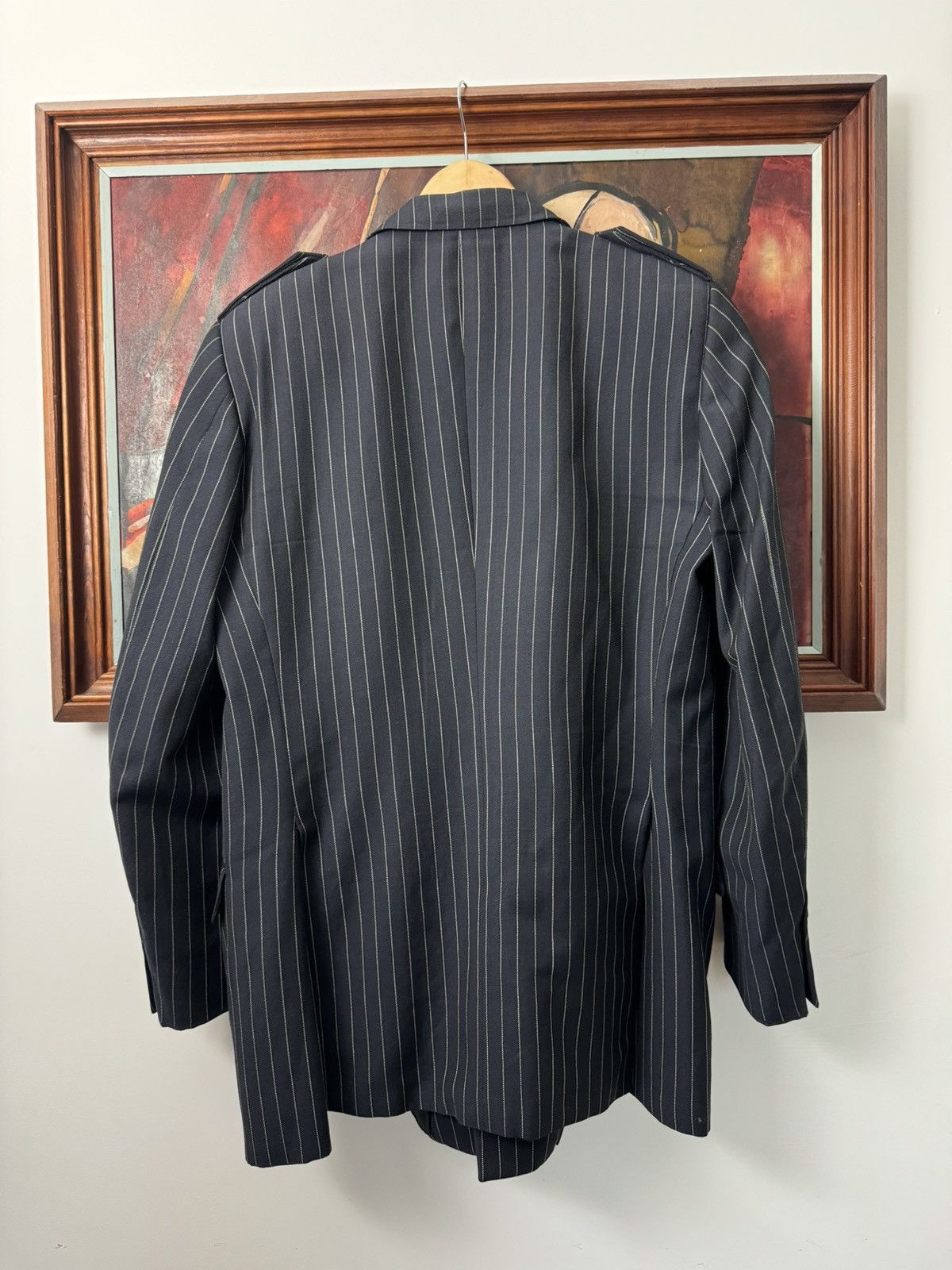 Gucci Gucci Navy Pin-stripe Blazer Vintage Casual Designer Rare Size 50R - 3 Thumbnail