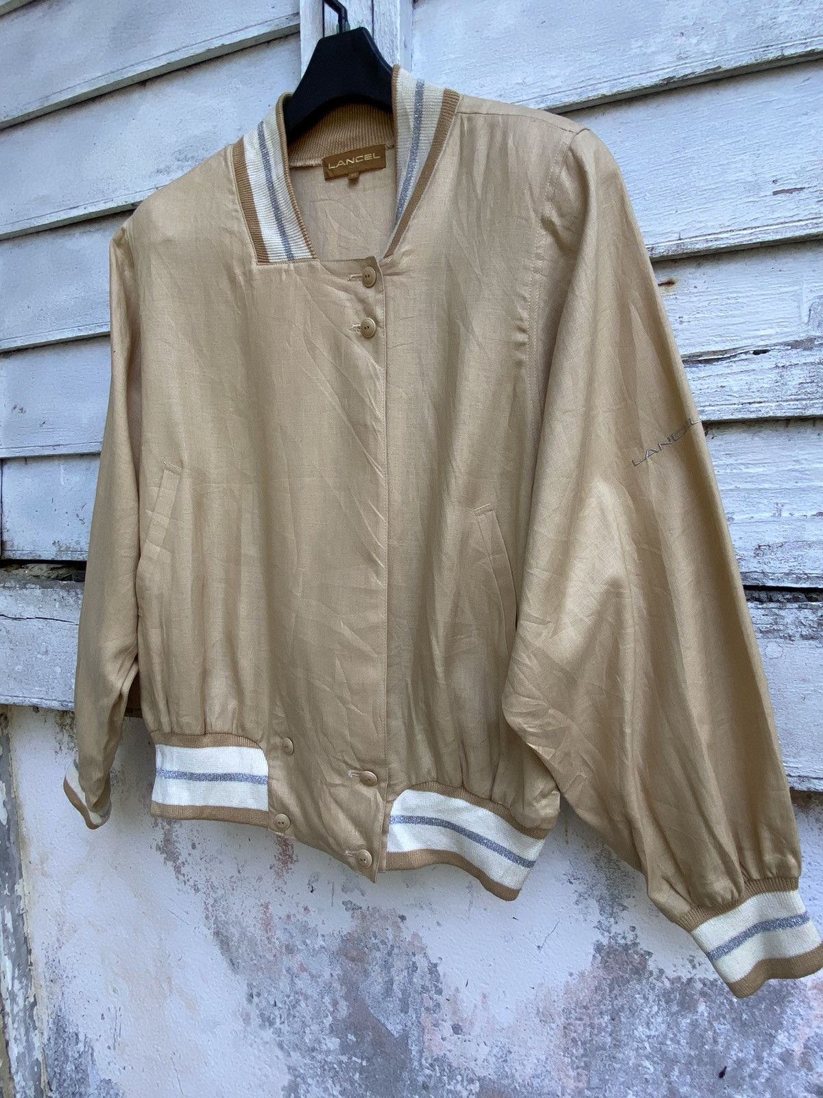 Lancel × Vintage Vintage Lancel Paris Linen Jacket Size US S / EU 44-46 / 1 - 2 Thumbnail