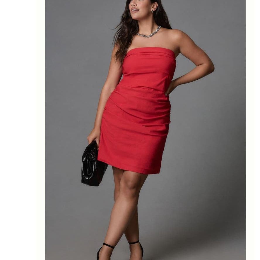 Anthropologie NWT By Anthropologie Strapless Slim Mini Dress $140 PLUS 1X Size XXL / US 16-18 / IT 52-54 - 2 Thumbnail