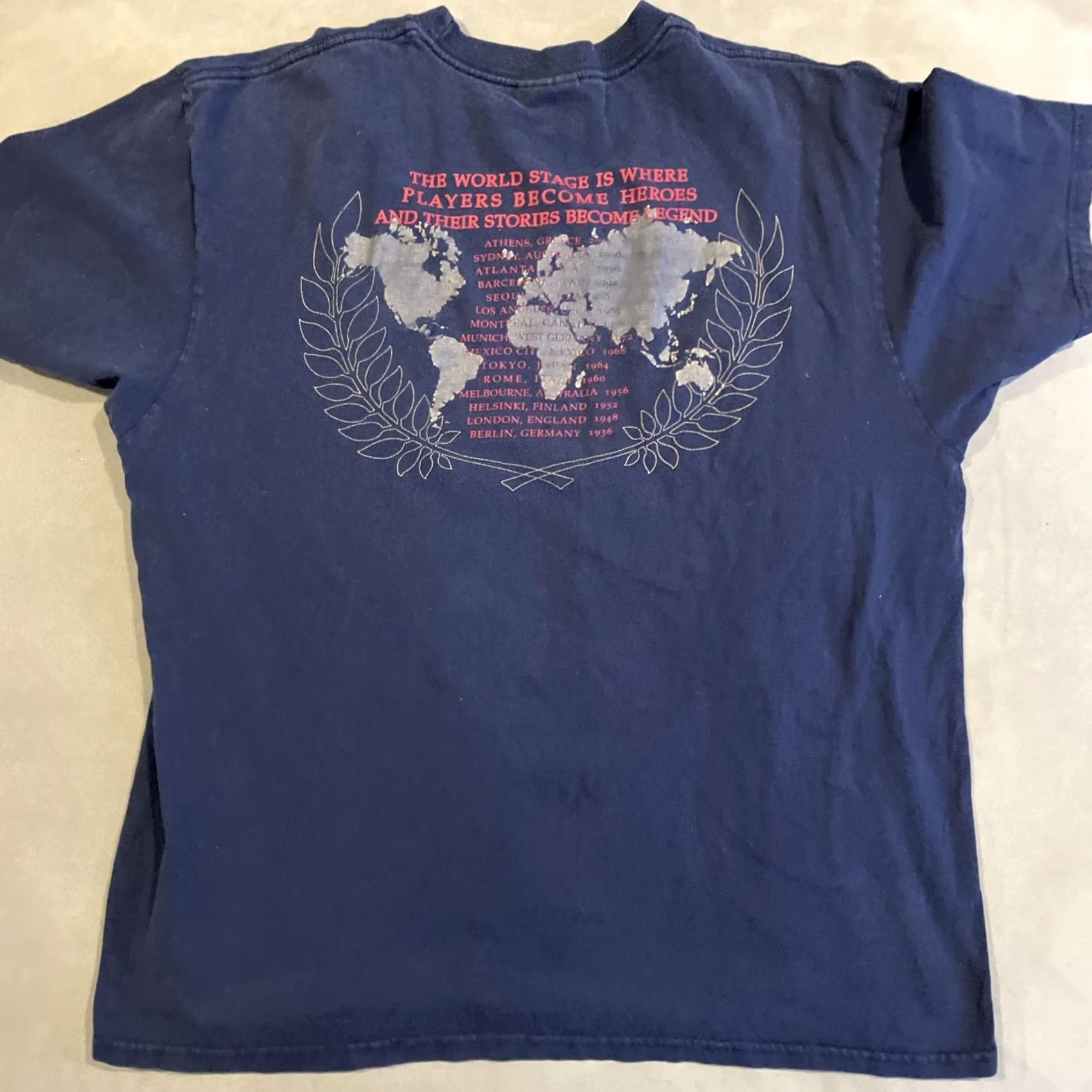 Nike VINTAGE Nike Team USA Basketball Legends T Shirt Blue Large Men's Size US L / EU 52-54 / 3 - 4 Thumbnail
