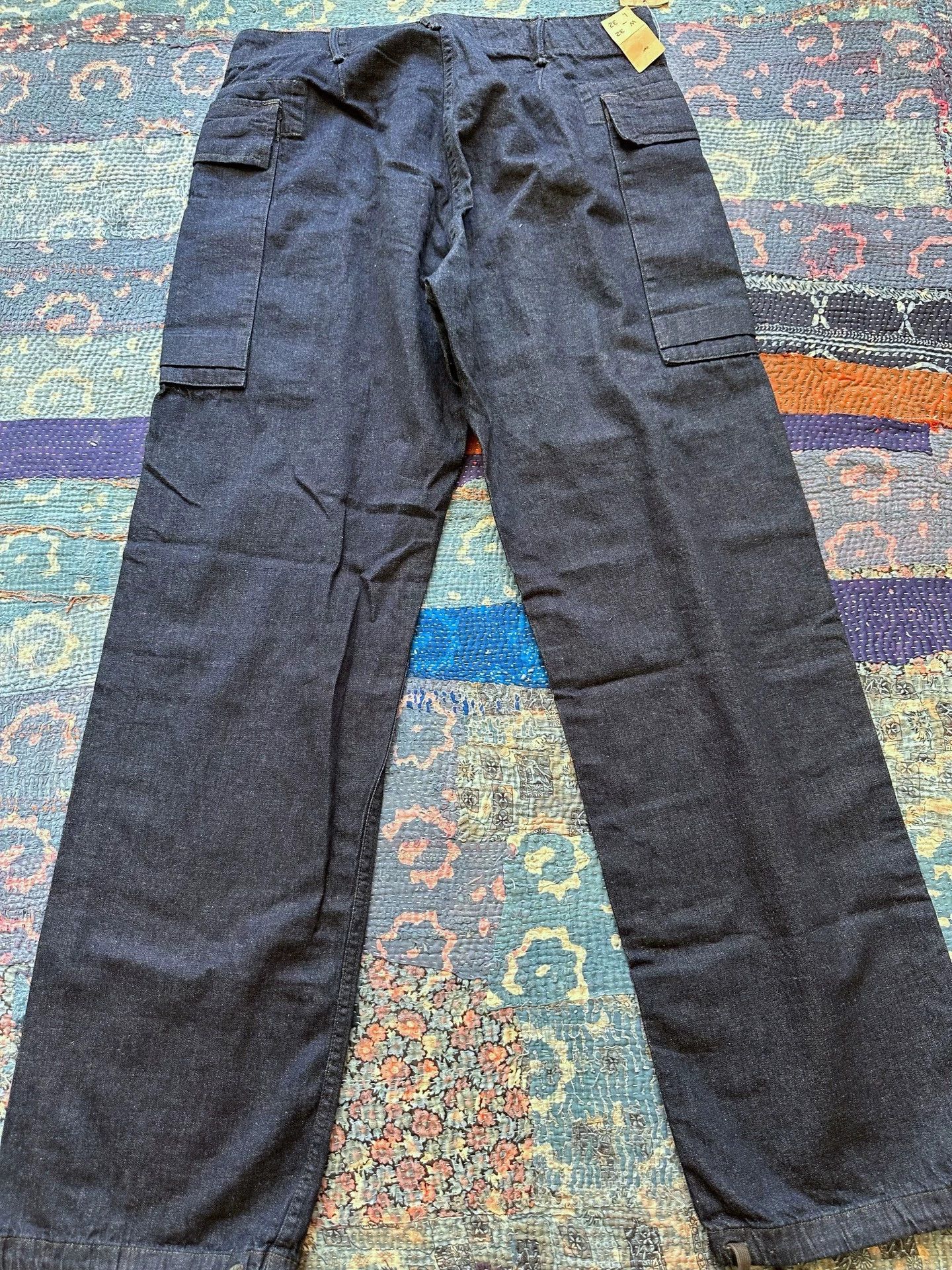RRL Ralph Lauren RRL Navy CottonLinen BigPocket MilitaryPants 32x32 Size US 32 / EU 48 - 2 Thumbnail