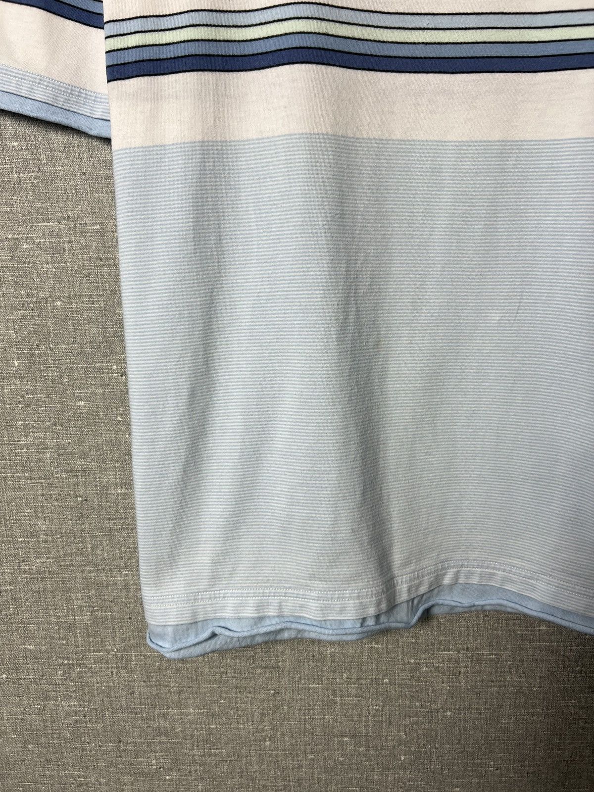 Vintage × Yves Saint Laurent Rare Yves Saint Laurent Striped Tee Embroidered Small Logo Size US M / EU 48-50 / 2 - 8 Thumbnail