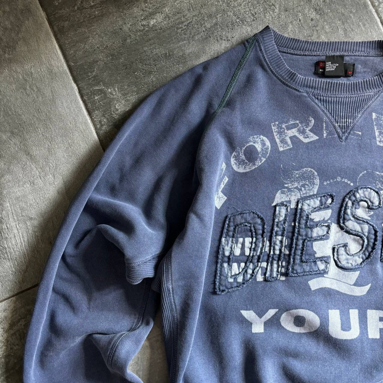 Diesel Vintage Japanese Style Diesel Sweatshirt Big Logo Y2K 00s Size US XXL / EU 58 / 5 - 5 Thumbnail