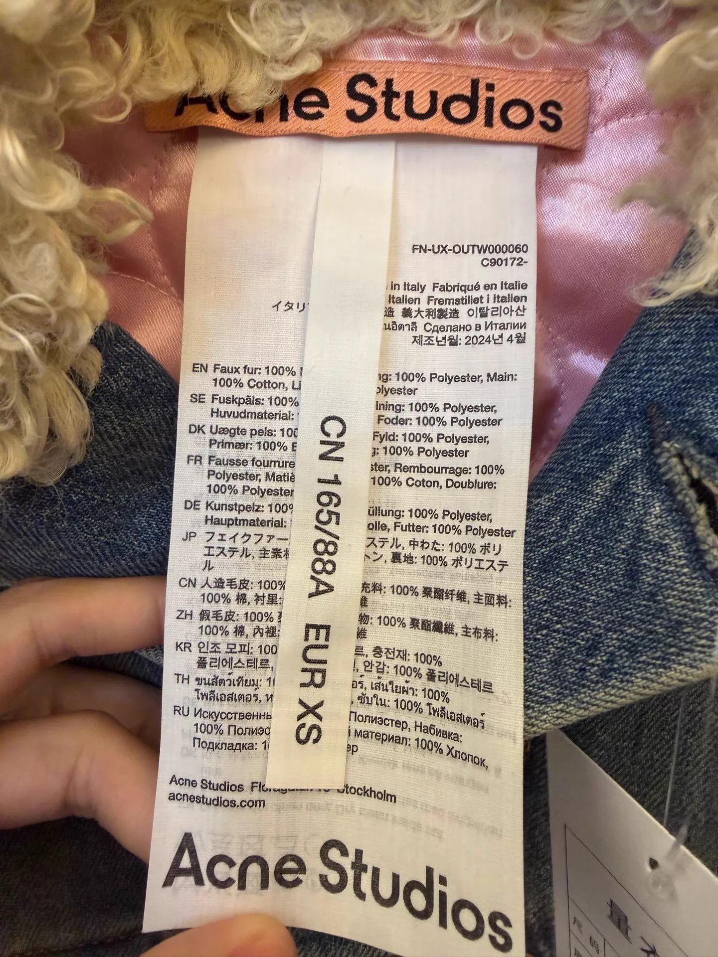 Acne Studios Acne Men's Mid-Blue Faded Notch Lapel Single Jacket XS Size US XS / EU 42 / 0 - 3 Thumbnail