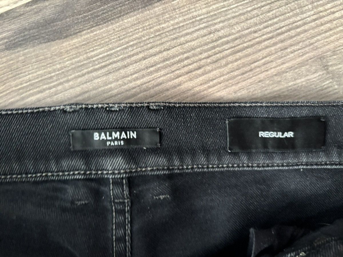 Balmain Balmain Logo-embroidered straight-leg jeans Size US 32 / EU 48 - 5 Thumbnail