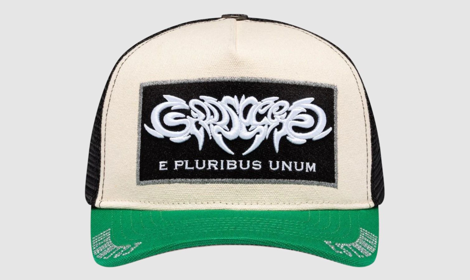 Godspeed Godspeed 'E Pluribus' White & Green Trucker Hat Size ONE SIZE - 1 Preview