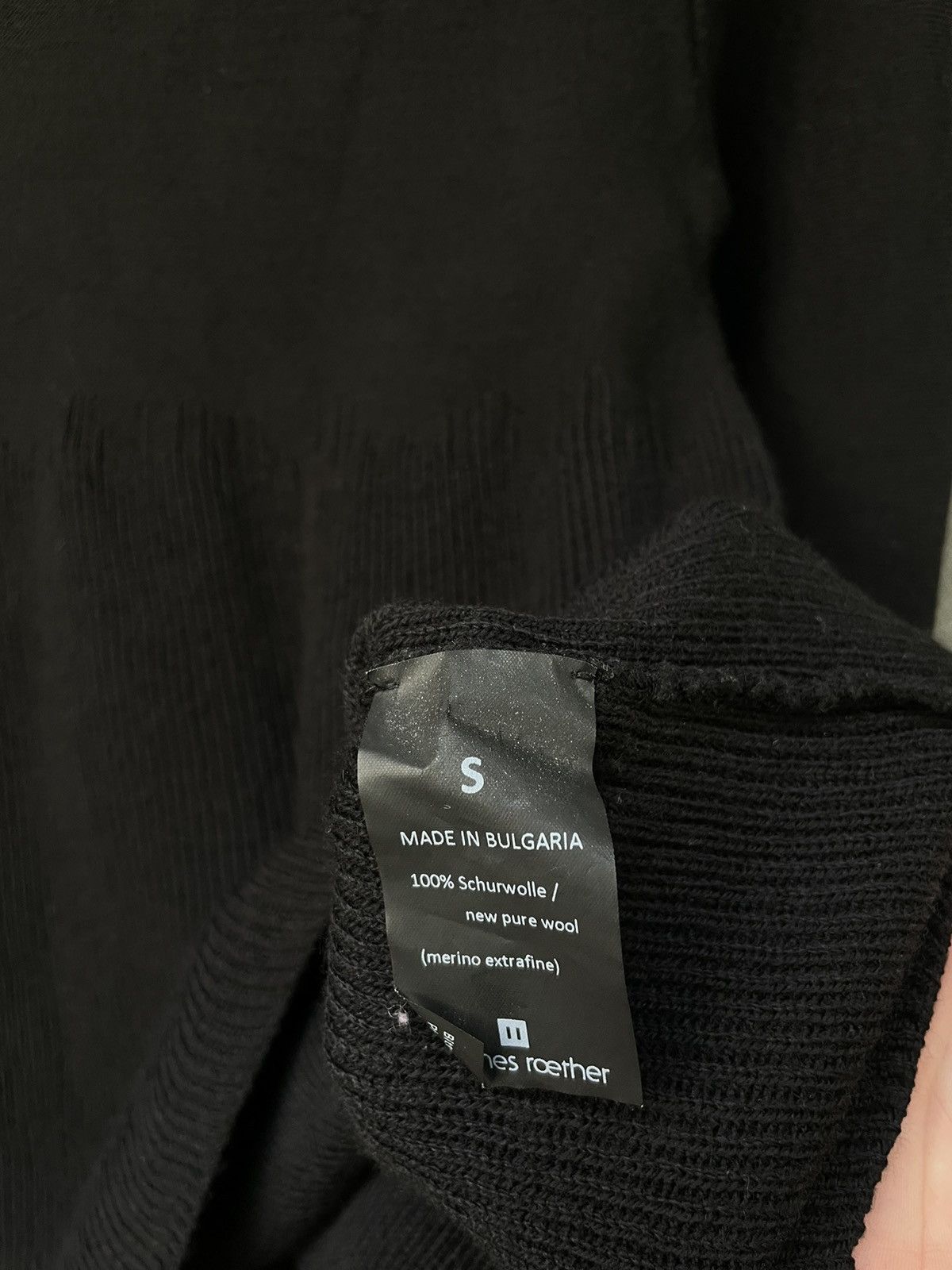 hannes roether Hannes Roether Black Double Knit Sweater Avant Garde Rare Size S / US 4 / IT 40 - 11 Thumbnail