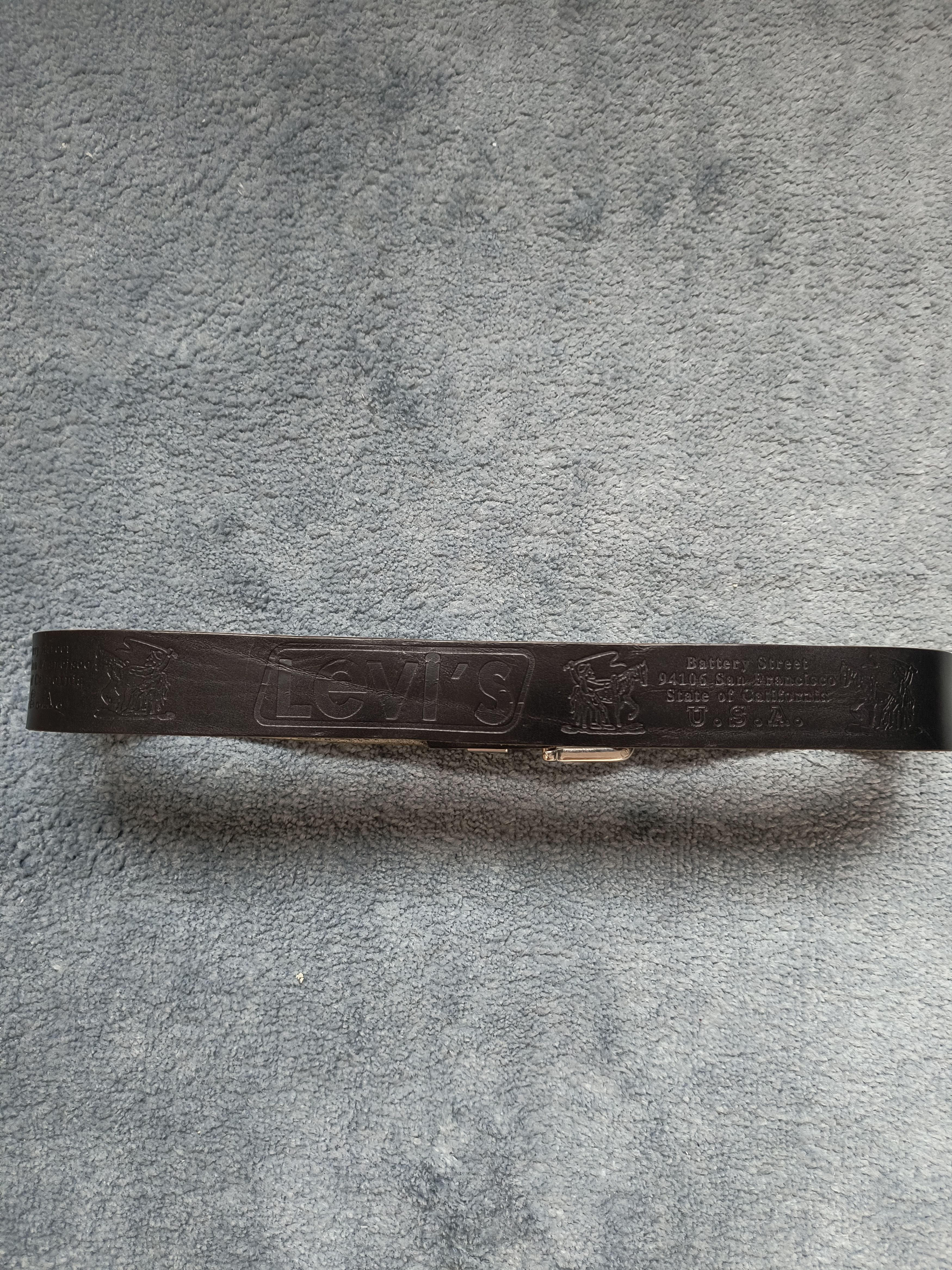Levi's Levi's Strauss silver belt chrome style big buckle Size 30 - 5 Thumbnail