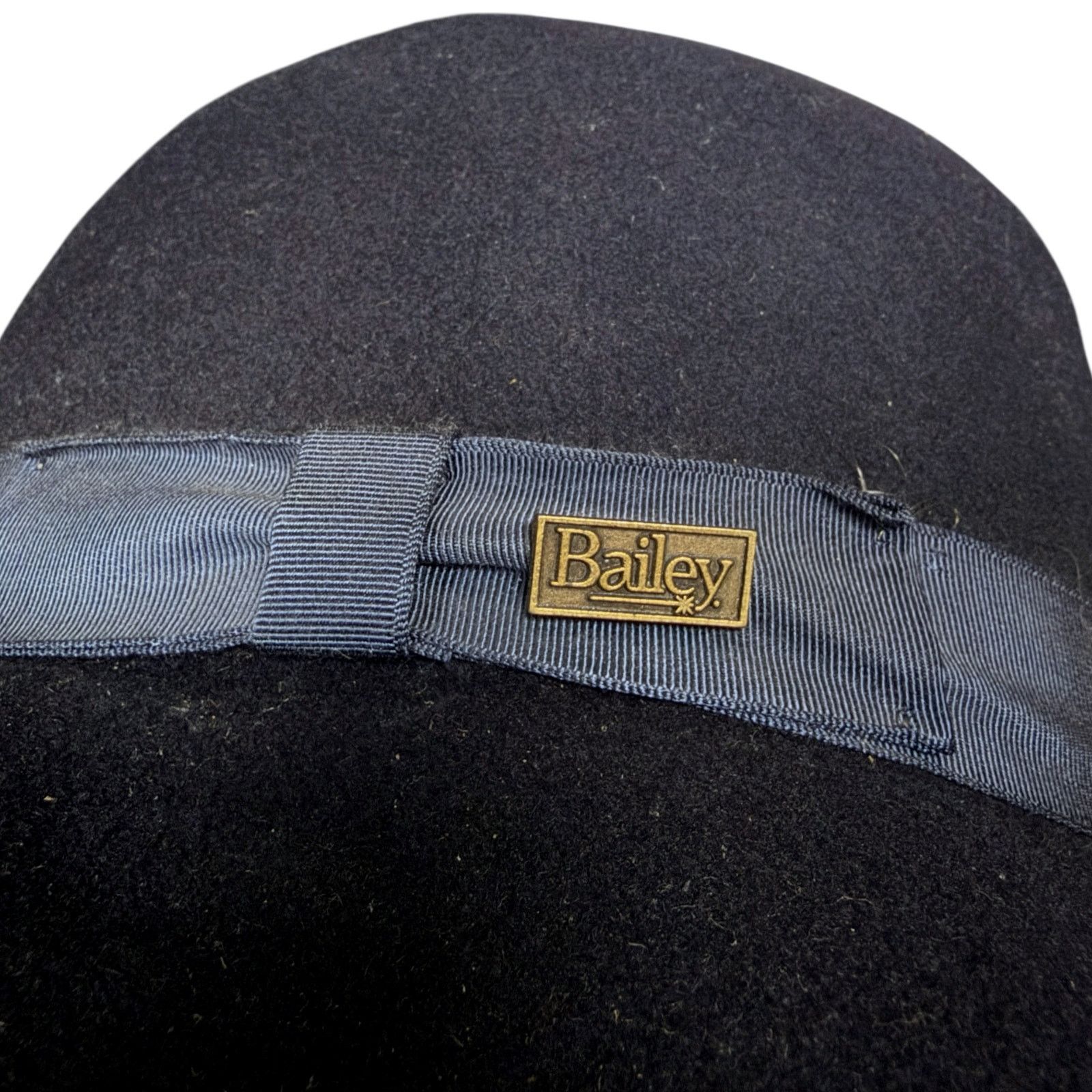 Bailey Hats Bailey Hollywood Wool Felt Navy Blue Men's Ribboned Fedora Size ONE SIZE - 5 Thumbnail