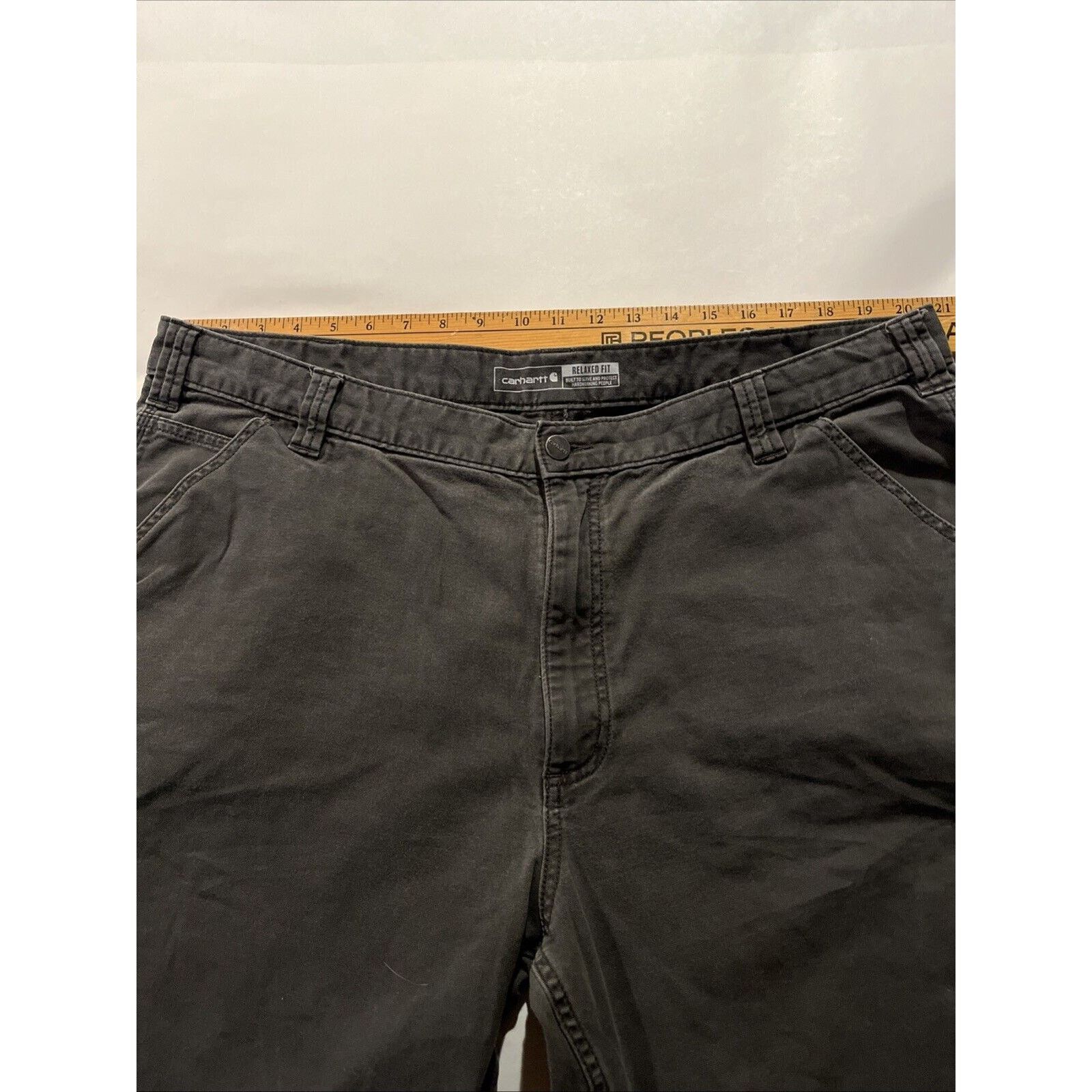 Carhartt Carhartt Men’s 42x31 Canvas Carpenter Workwear Gray Work Size US 42 / EU 58 - 3 Thumbnail