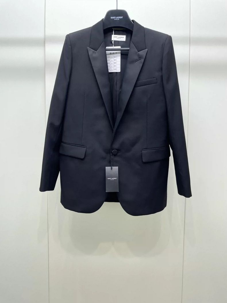 Saint Laurent Paris SAINT LAURENT Black Blazer Coat- Size US M / EU 48-50 / 2 - 1 Thumbnail