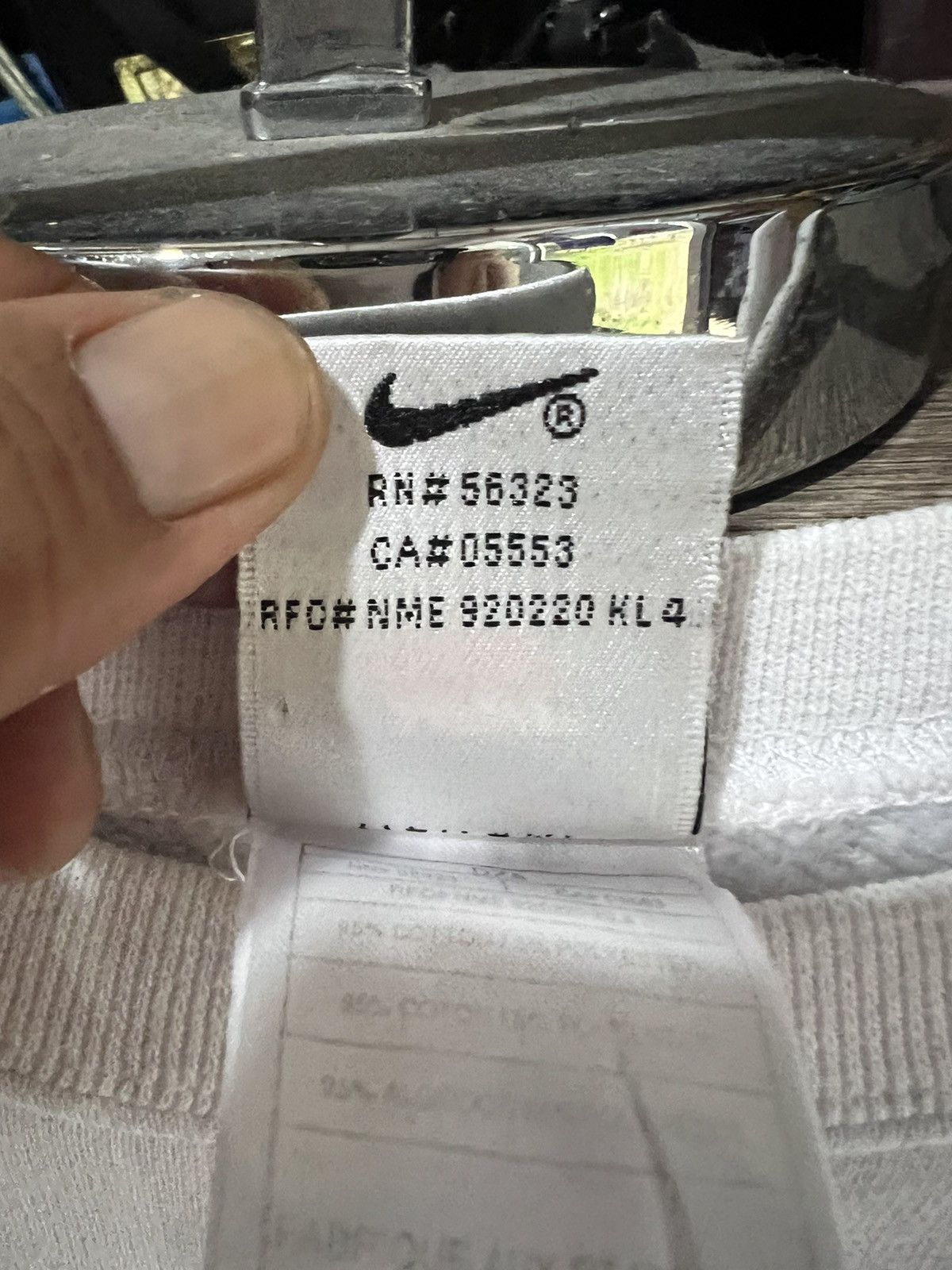 Nike 🔥Vintage Nike Big Swoosh Crewneck Sweatshirt Size US XXL / EU 58 / 5 - 11 Thumbnail
